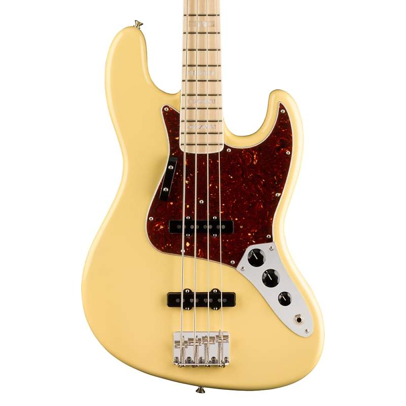 Fender American Original '70s Jazz Bass Vintage White Bass Guitars / 4-String