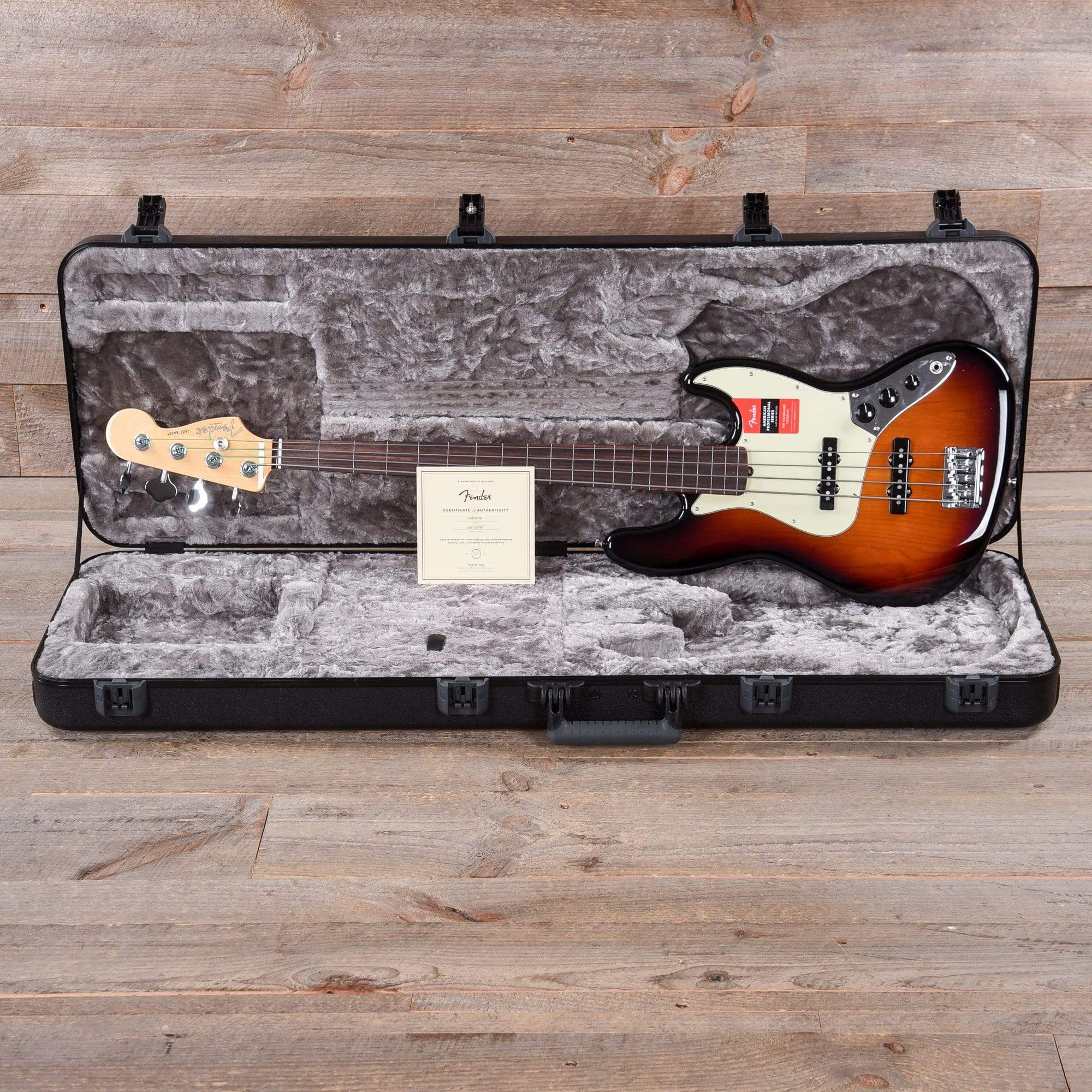 Fender American Pro Jazz Bass Fretless 3-Color Sunburst w/Mint Pickguard Bass Guitars / 4-String