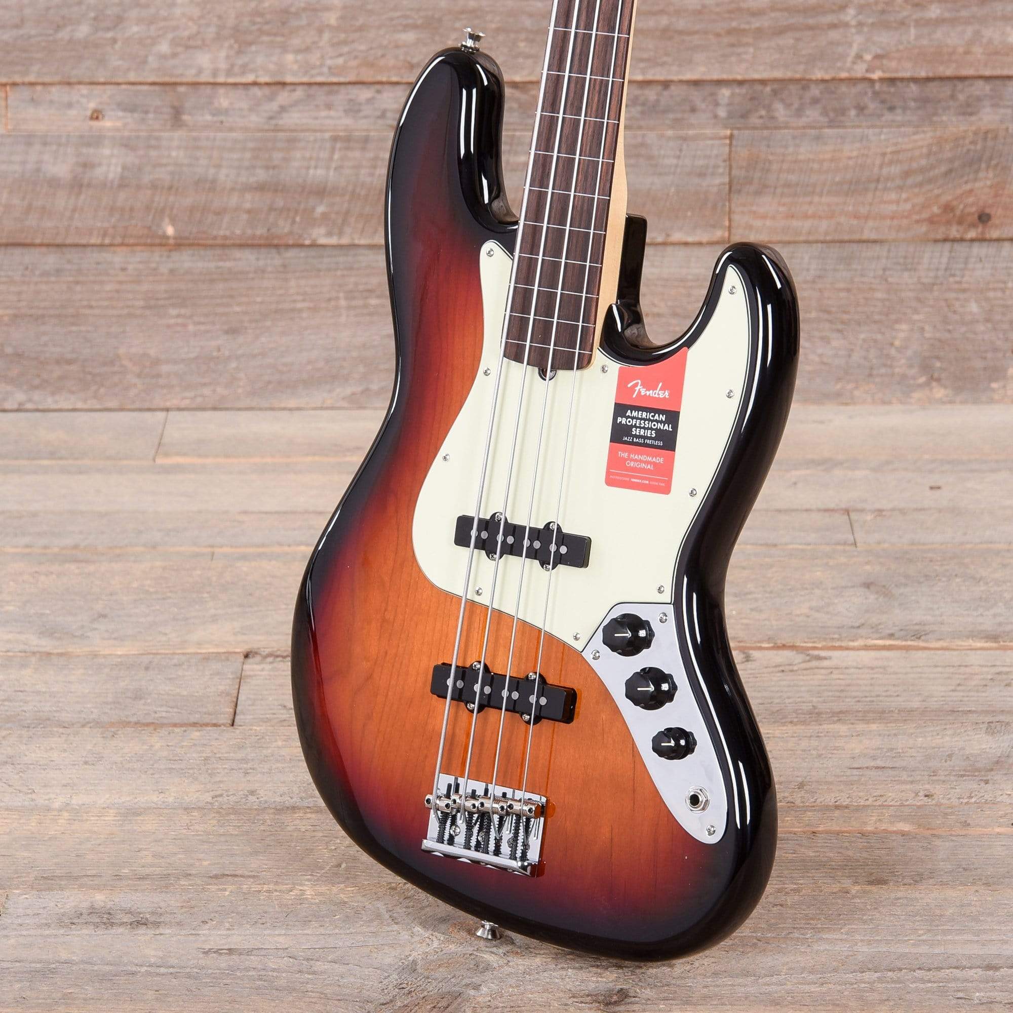 Fender American Pro Jazz Bass Fretless 3-Color Sunburst w/Mint Pickguard Bass Guitars / 4-String