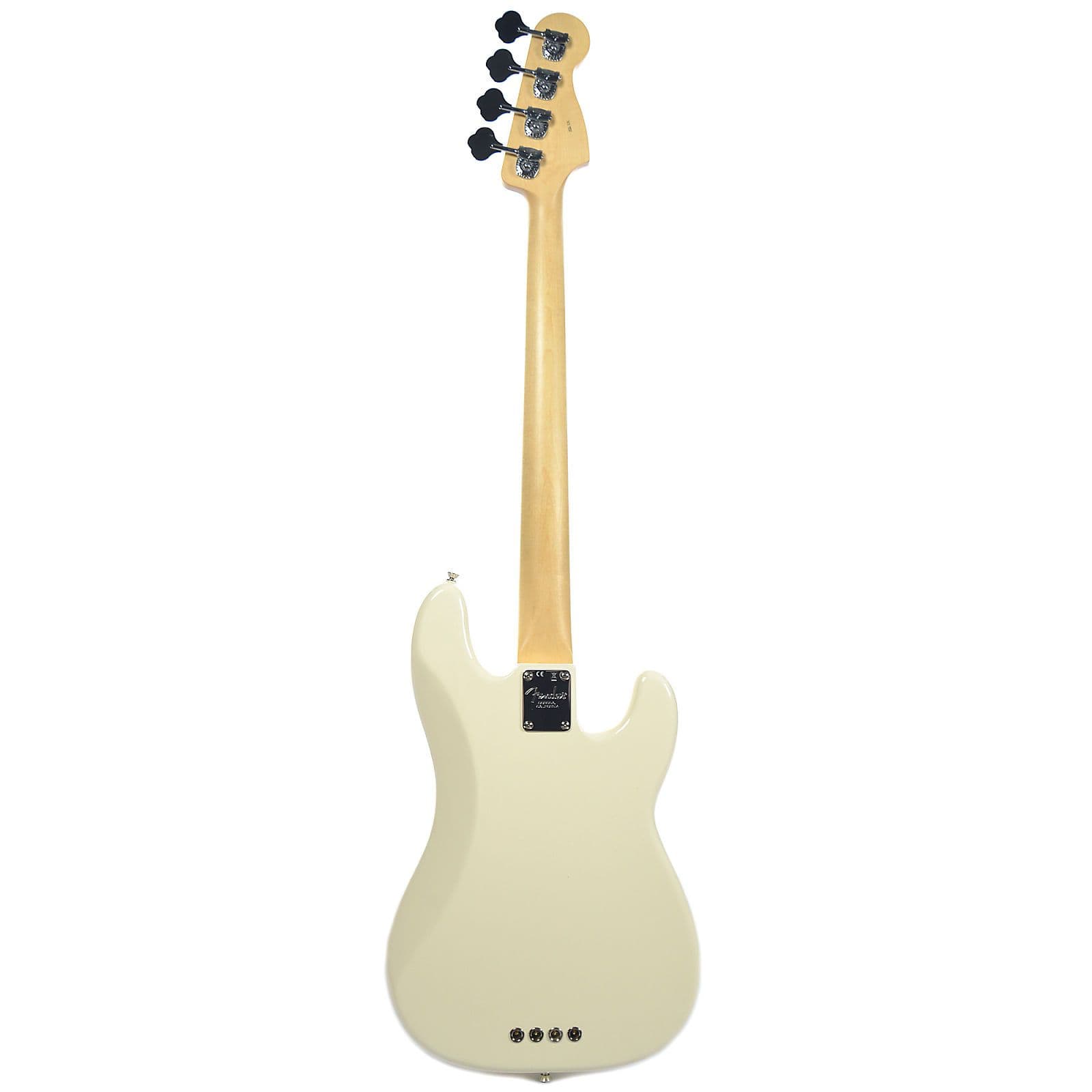 Fender American Pro Precision Bass Lefty RW Olympic White w/ Mint Pickguard USED Bass Guitars / 4-String
