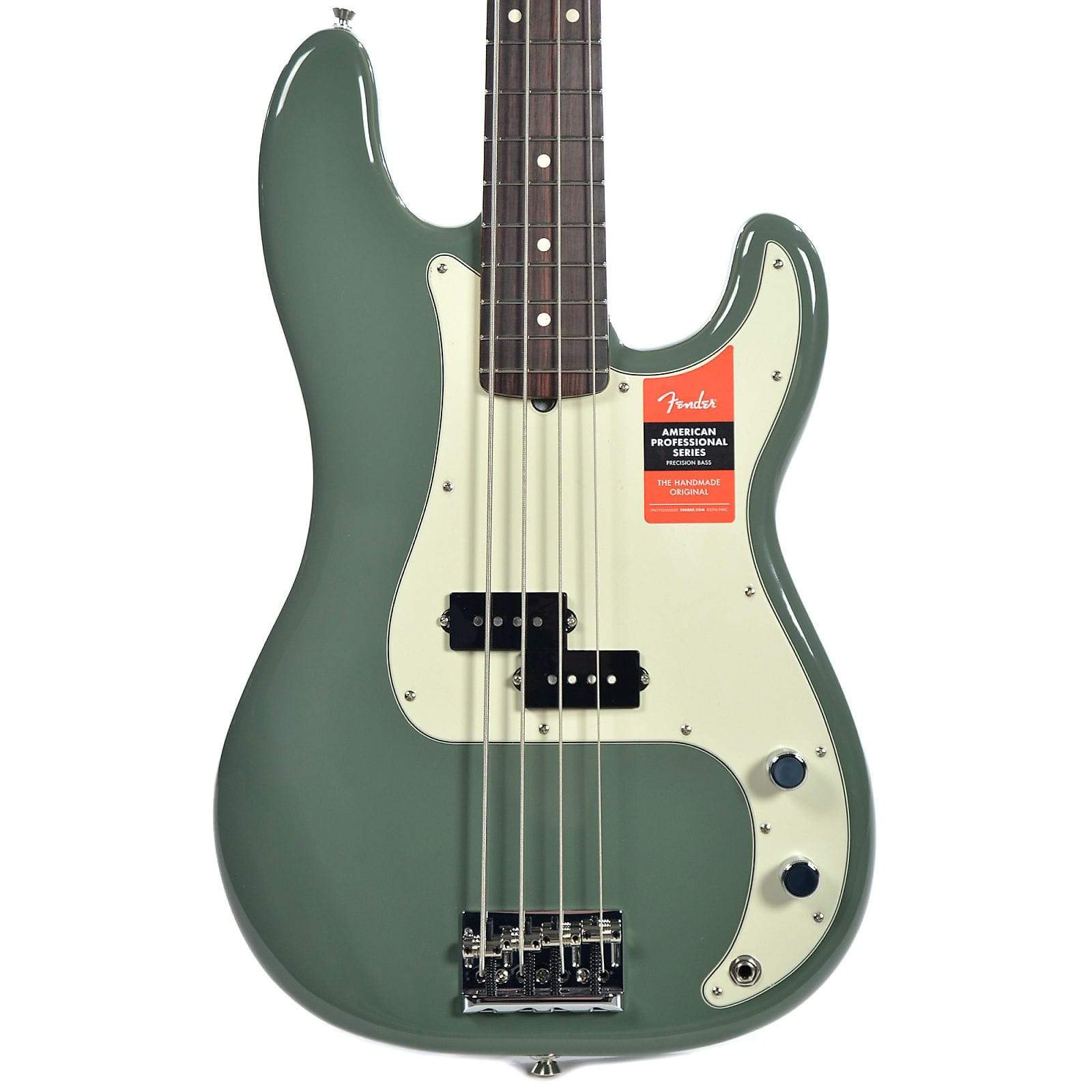 Fender American Pro Precision Bass RW Antique Olive Bass Guitars / 4-String