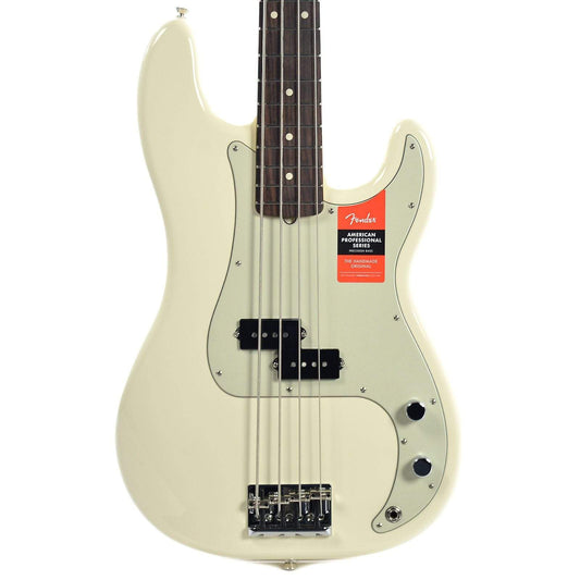 Fender American Pro Precision Bass RW Olympic White Bass Guitars / 4-String