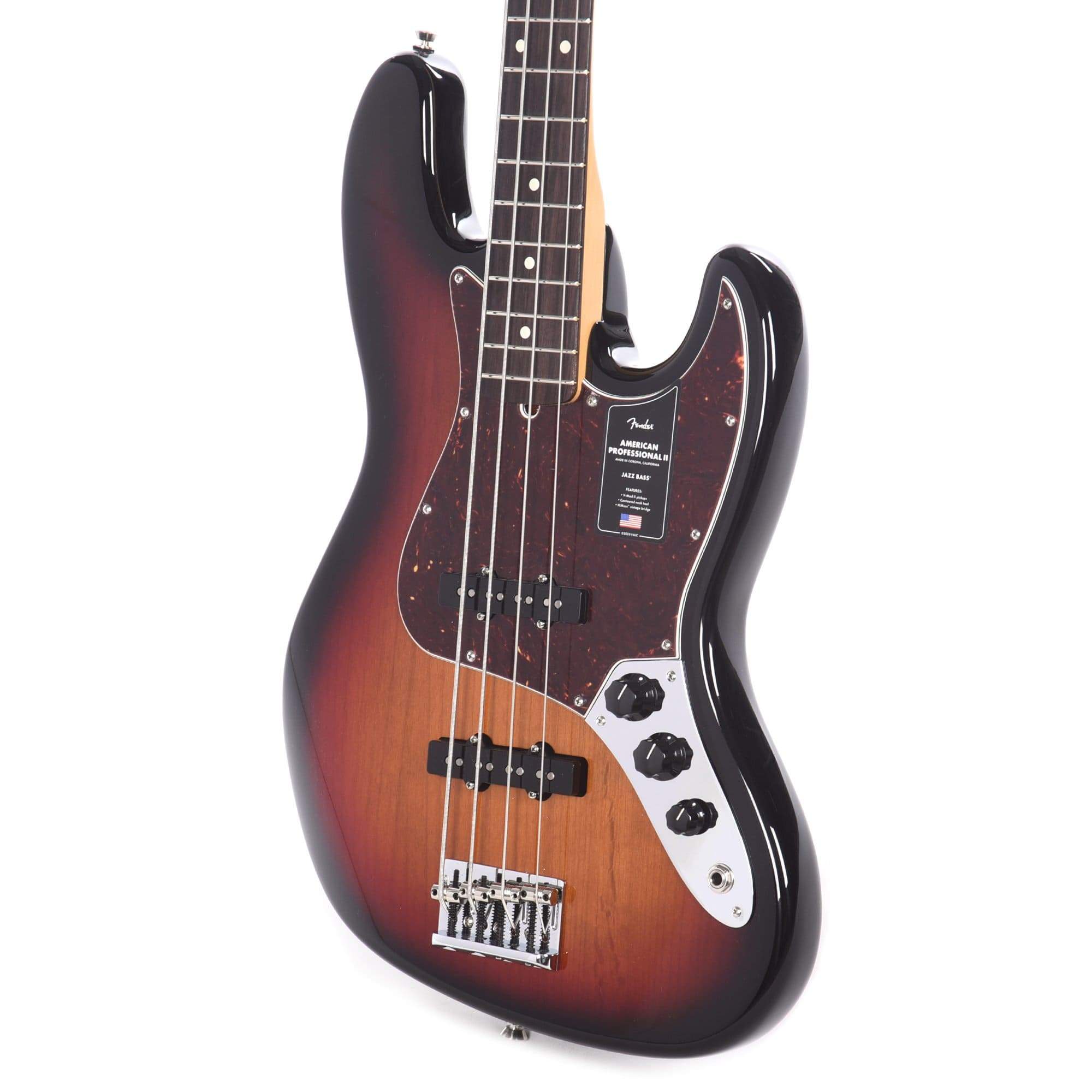 Fender American Professional II Jazz Bass 3-Tone Sunburst Bass Guitars / 4-String