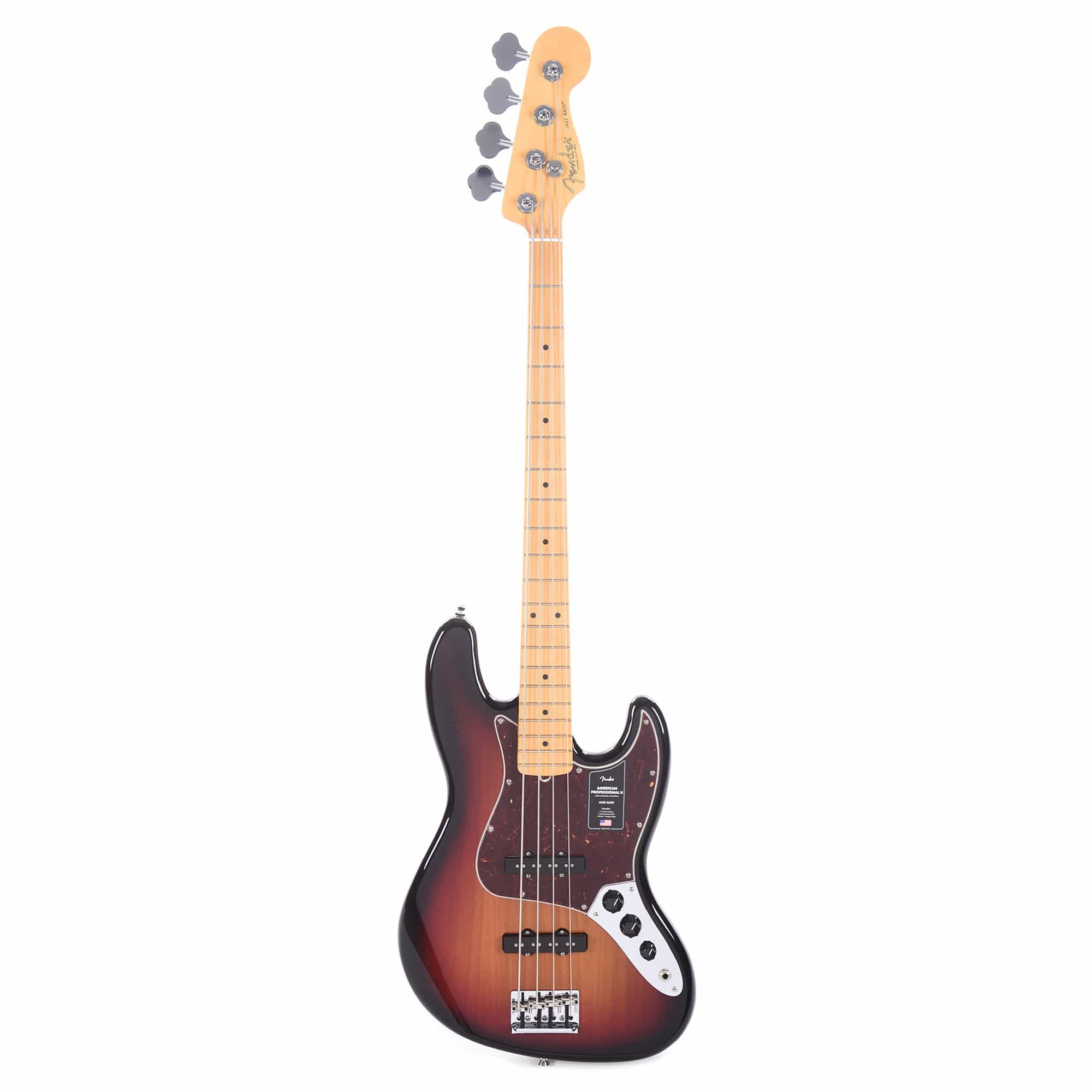 Fender American Professional II Jazz Bass 3-Tone Sunburst Bass Guitars / 4-String