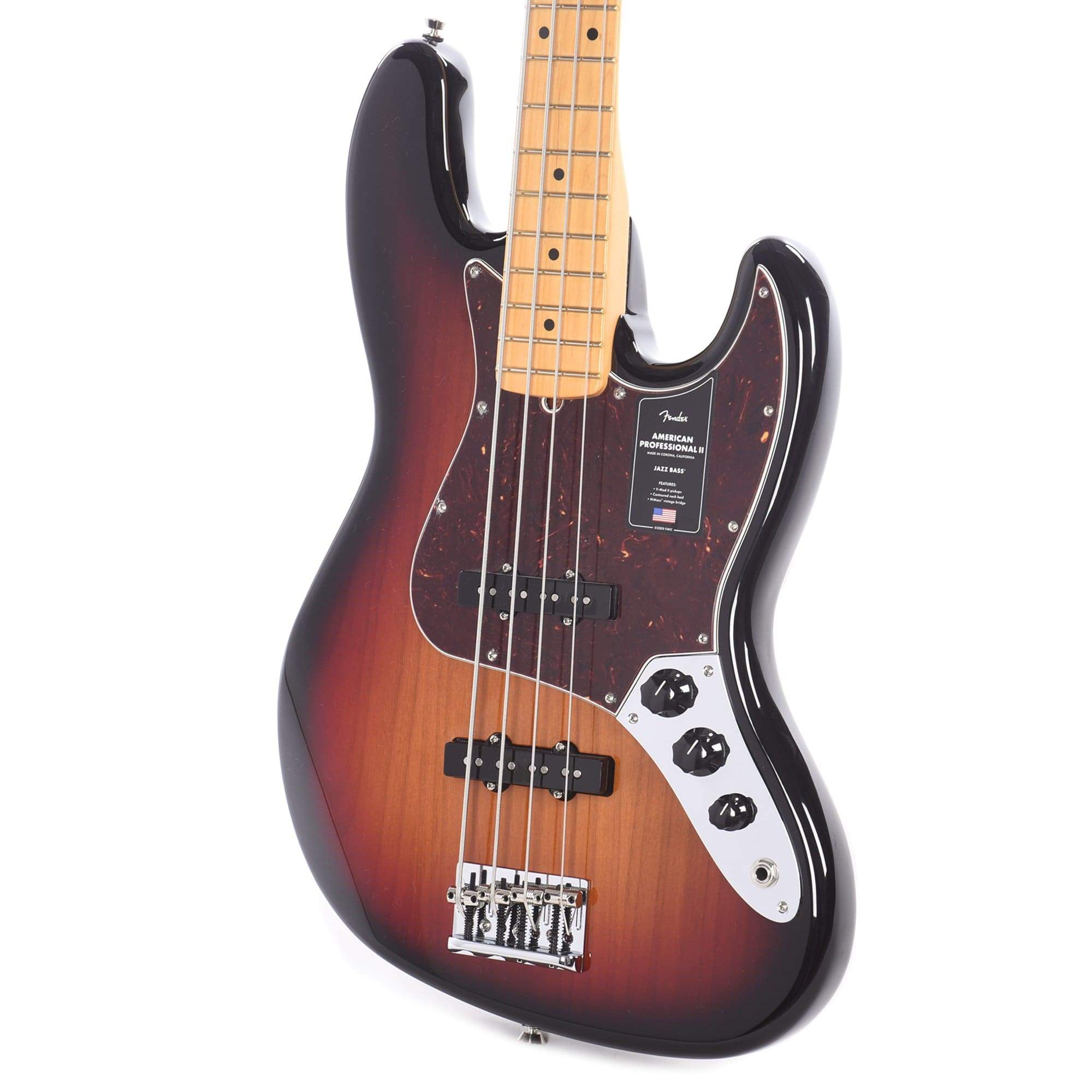 Fender American Professional II Jazz Bass 3-Tone Sunburst Bass Guitars / 4-String