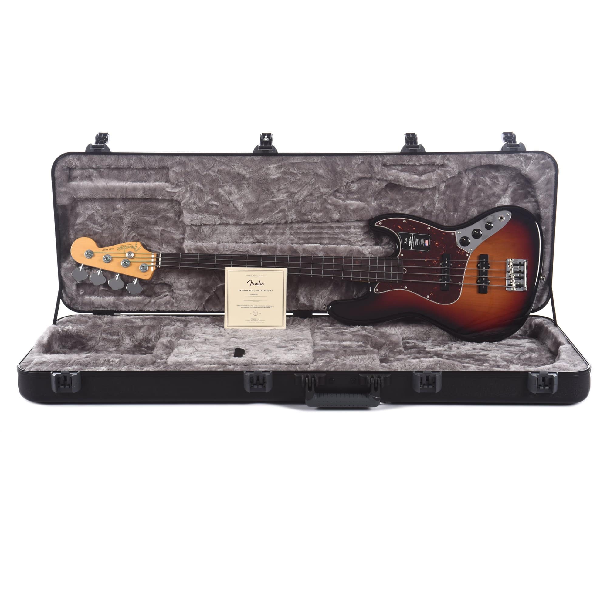 Fender American Professional II Jazz Bass Fretless 3-Tone Sunburst Bass Guitars / 4-String