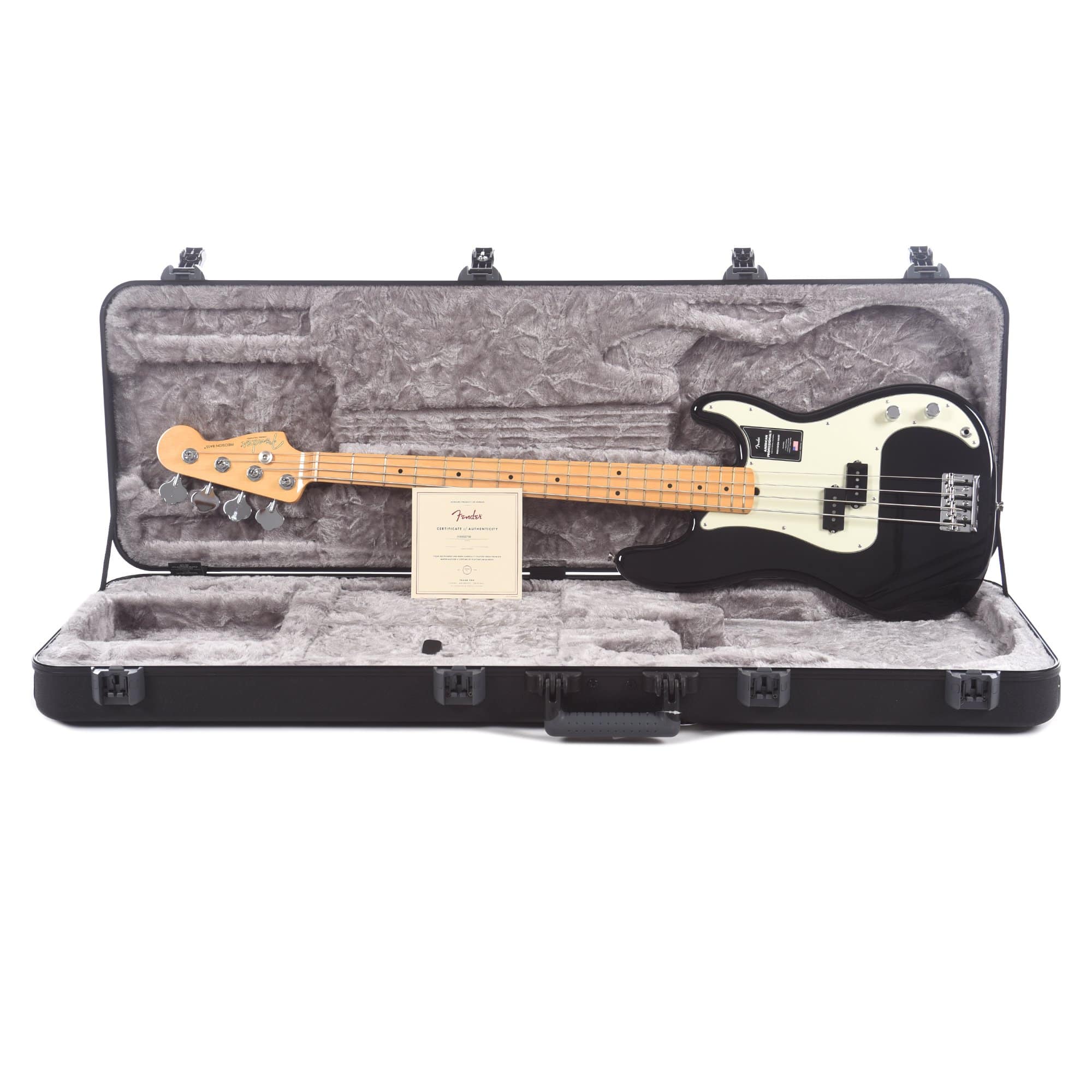 Fender American Professional II Precision Bass Black Bass Guitars / 4-String