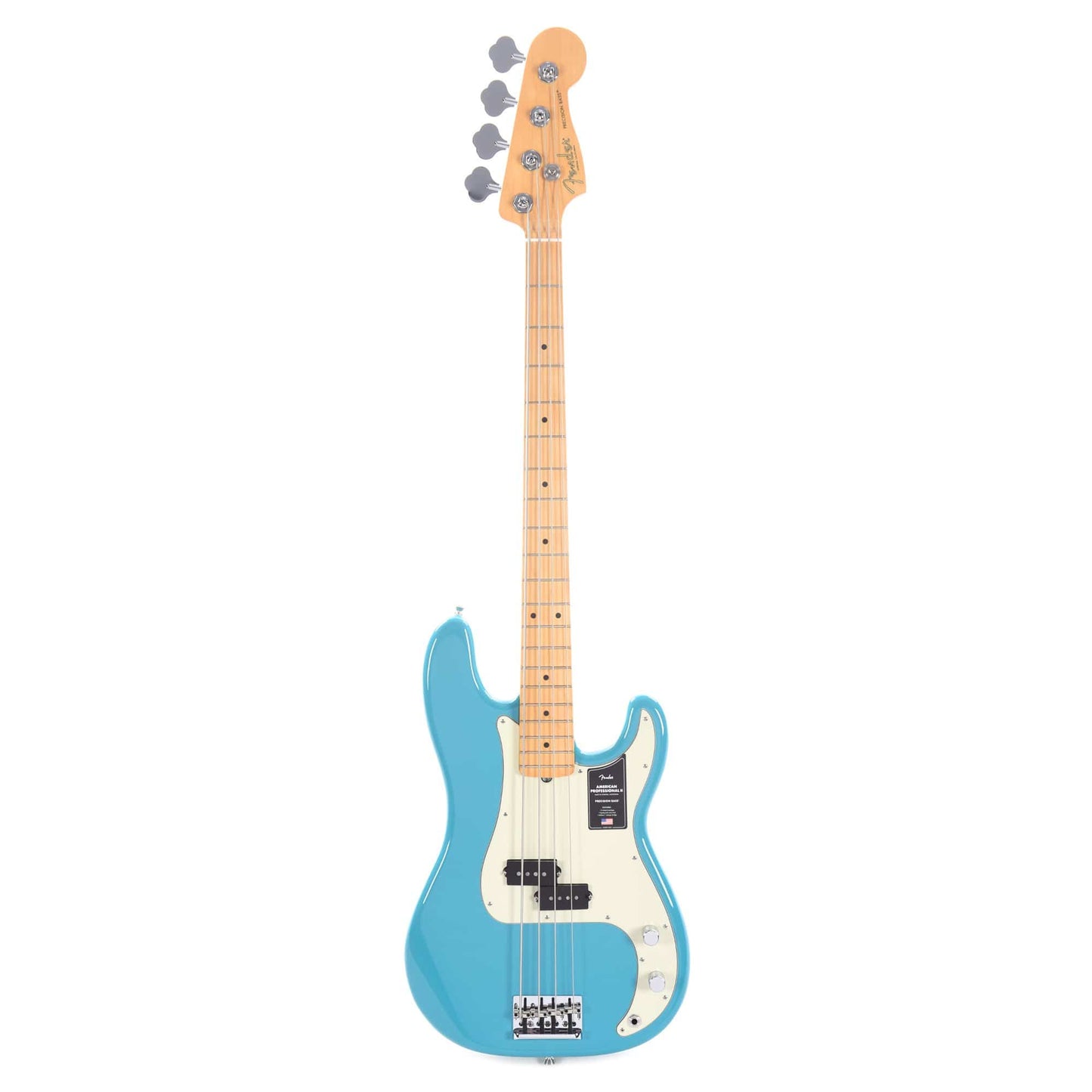Fender American Professional II Precision Bass Miami Blue Bass Guitars / 4-String
