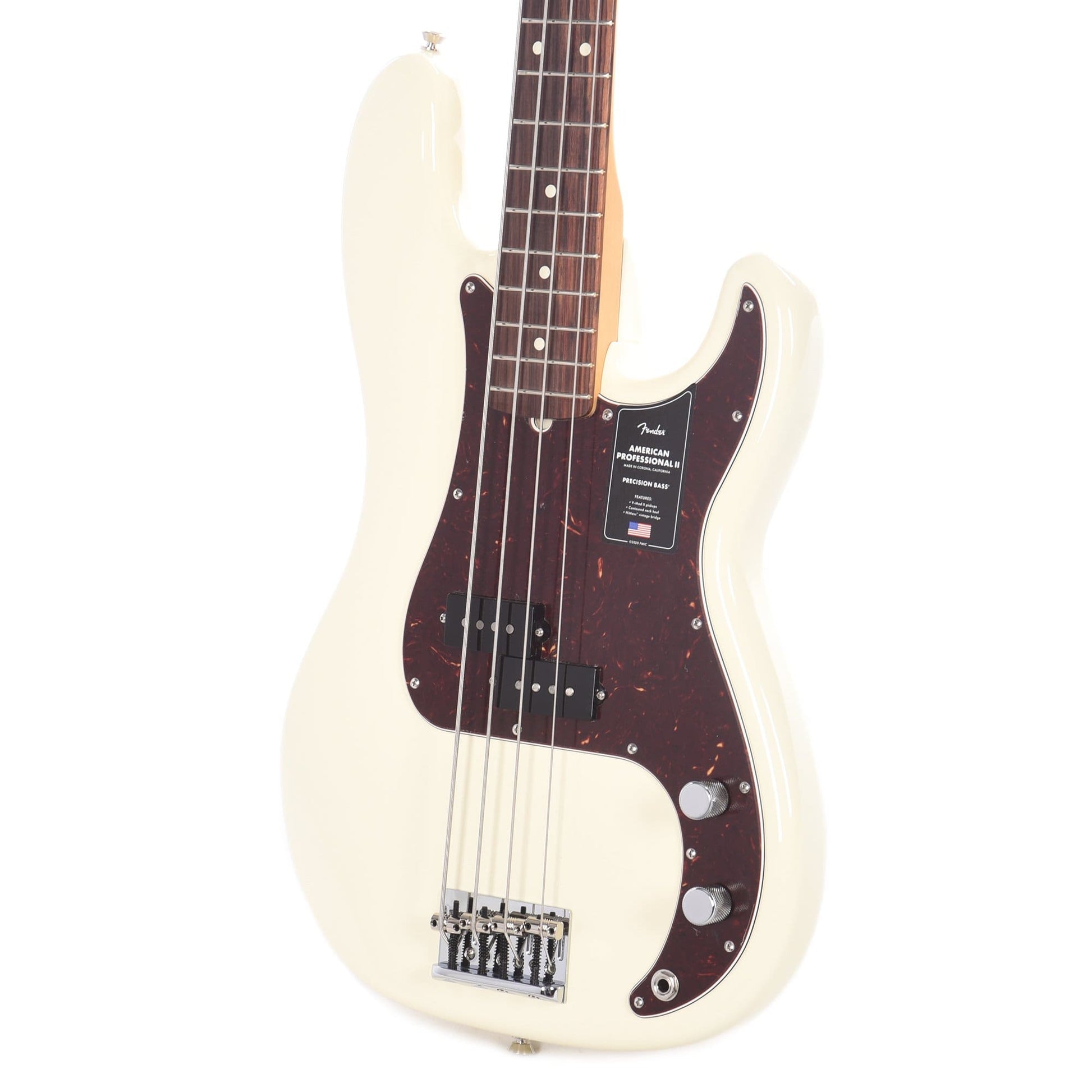 Fender American Professional II Precision Bass Olympic White Bass Guitars / 4-String
