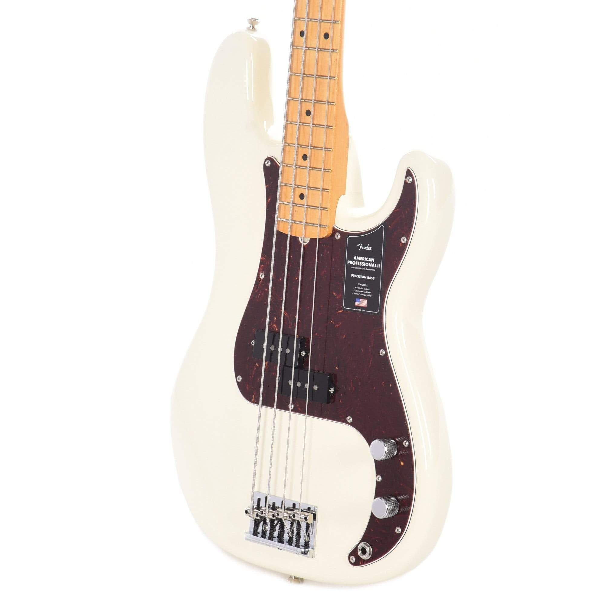 Fender American Professional II Precision Bass Olympic White Bass Guitars / 4-String