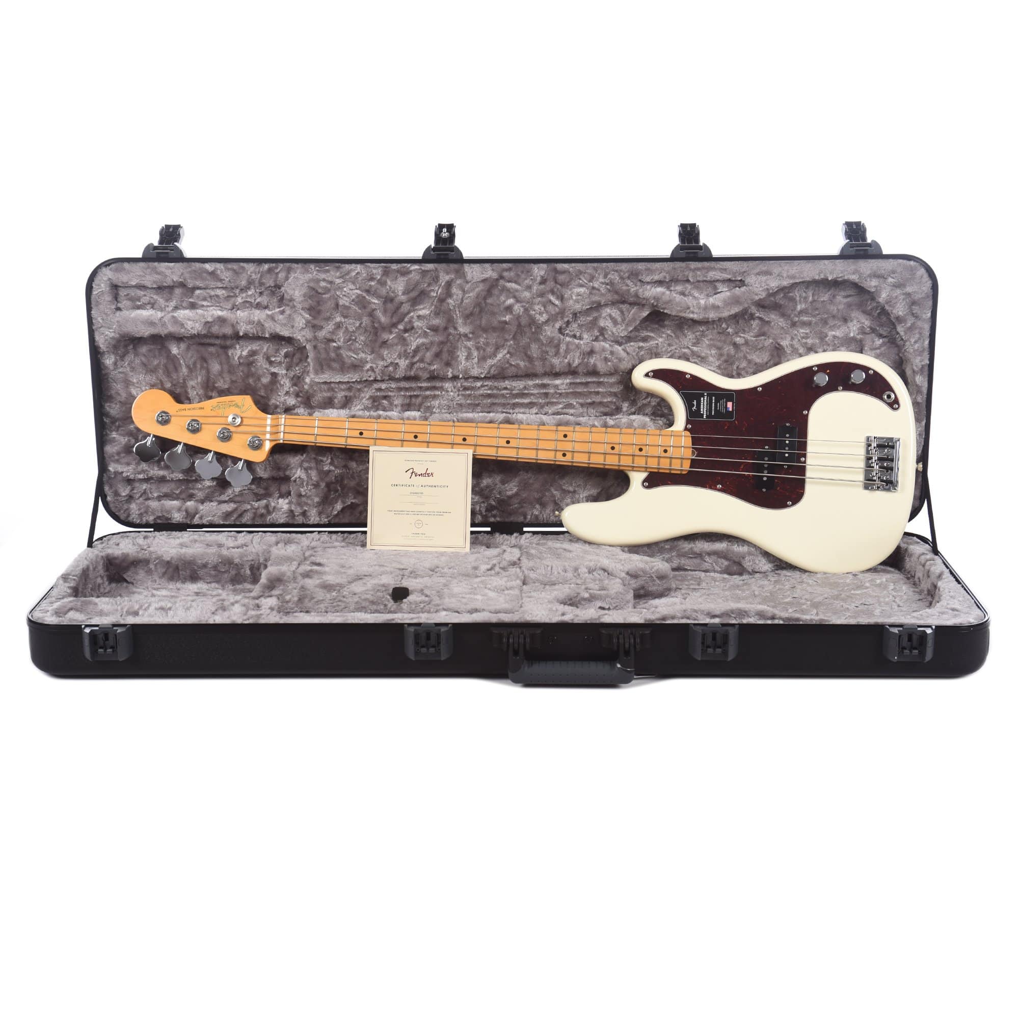 Fender American Professional II Precision Bass Olympic White – Chicago ... Fender p bass olympic white