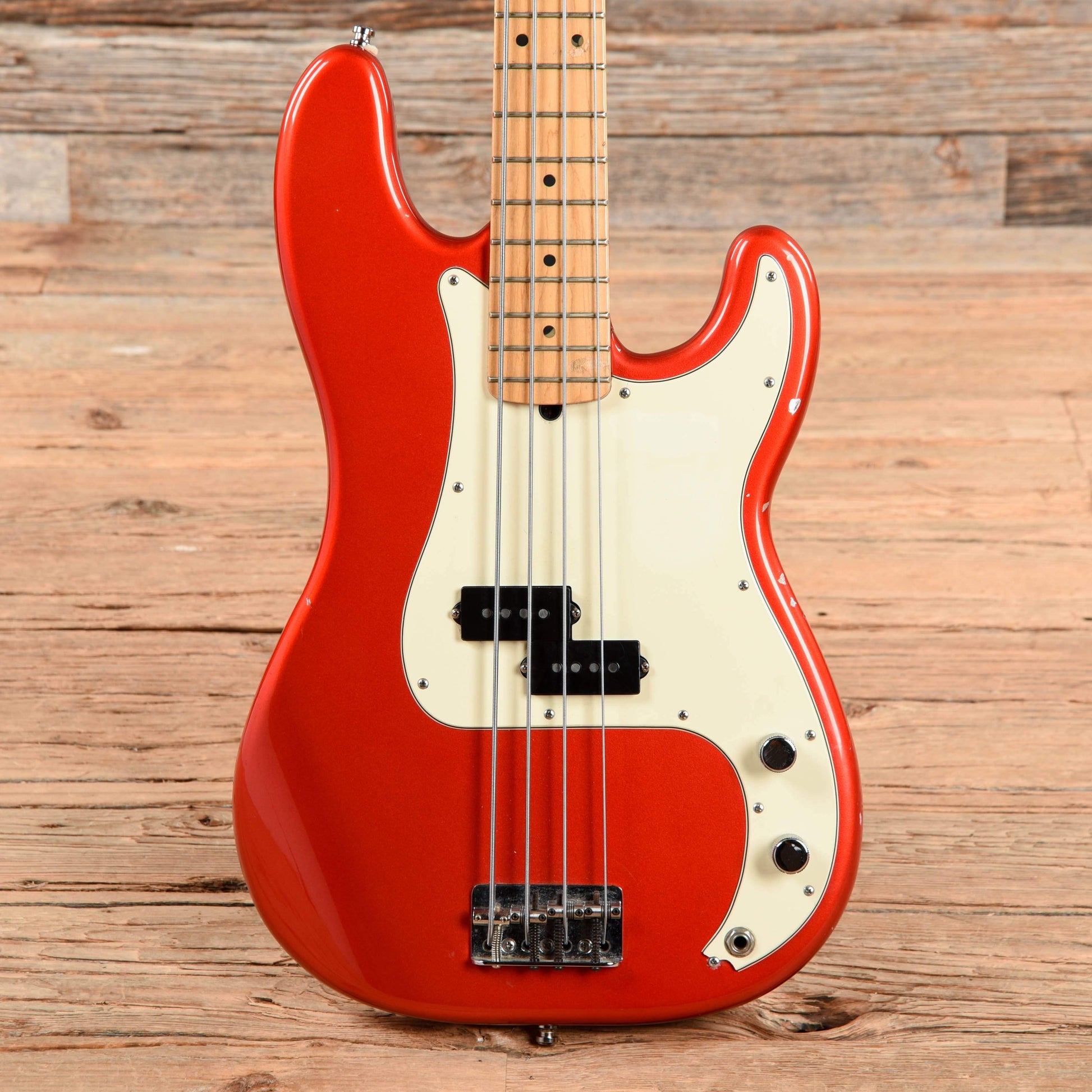Fender American Standard Precision Bass Chrome Red 2001 Bass Guitars / 4-String