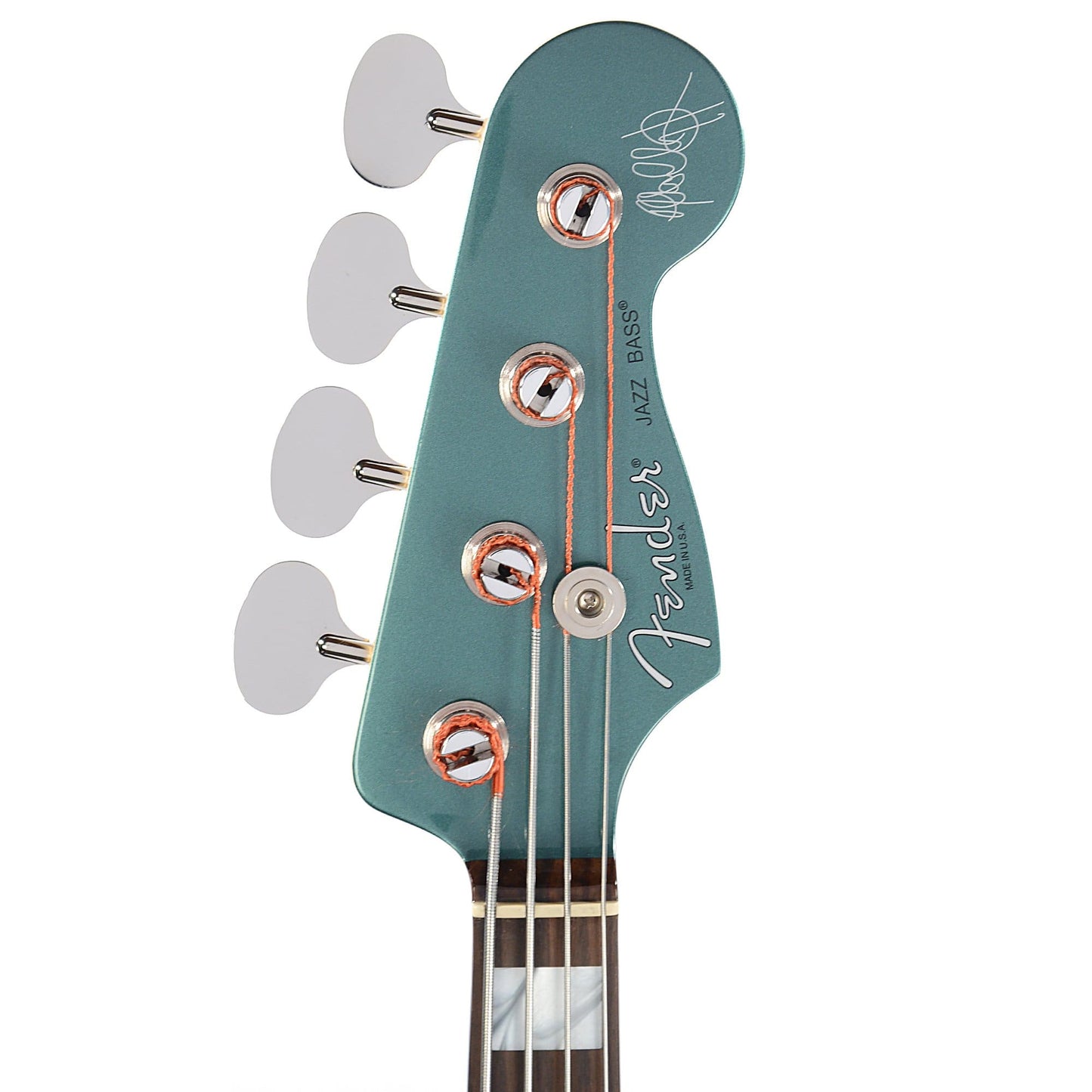 Fender Artist Adam Clayton Jazz Bass Sherwood Green Metallic Bass Guitars / 4-String