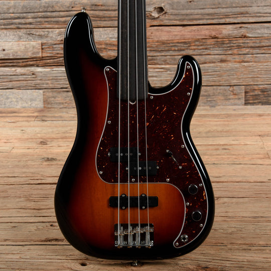 Fender Artist Tony Franklin Fretless Precision Bass 3-Tone Sunburst Bass Guitars / 4-String