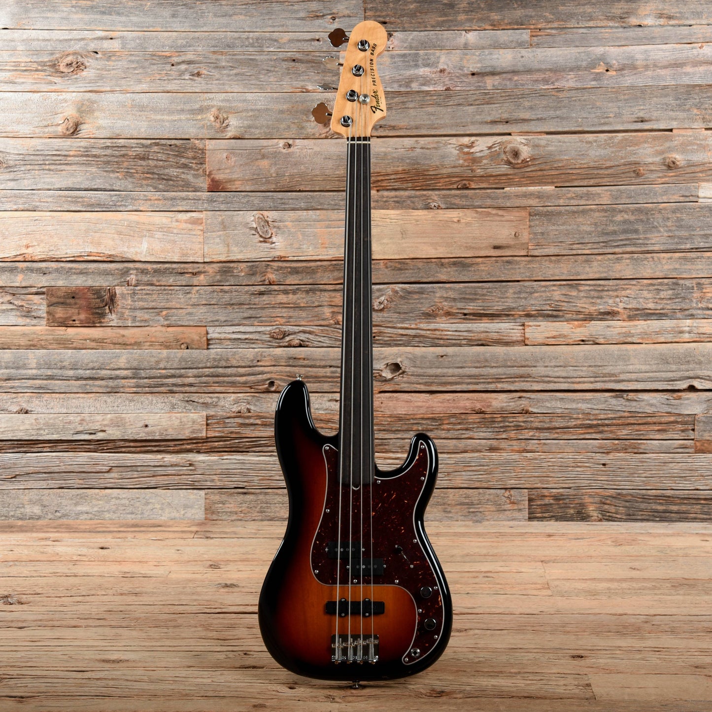 Fender Artist Tony Franklin Fretless Precision Bass 3-Tone Sunburst Bass Guitars / 4-String