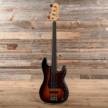 Fender Artist Tony Franklin Fretless Precision Bass 3-Tone Sunburst Bass Guitars / 4-String