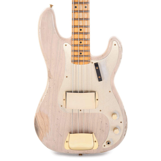 Fender Custom Shop 1957 Precision Bass Ash Heavy Relic Super Aged White Blonde w/Gold Hardware Bass Guitars / 4-String