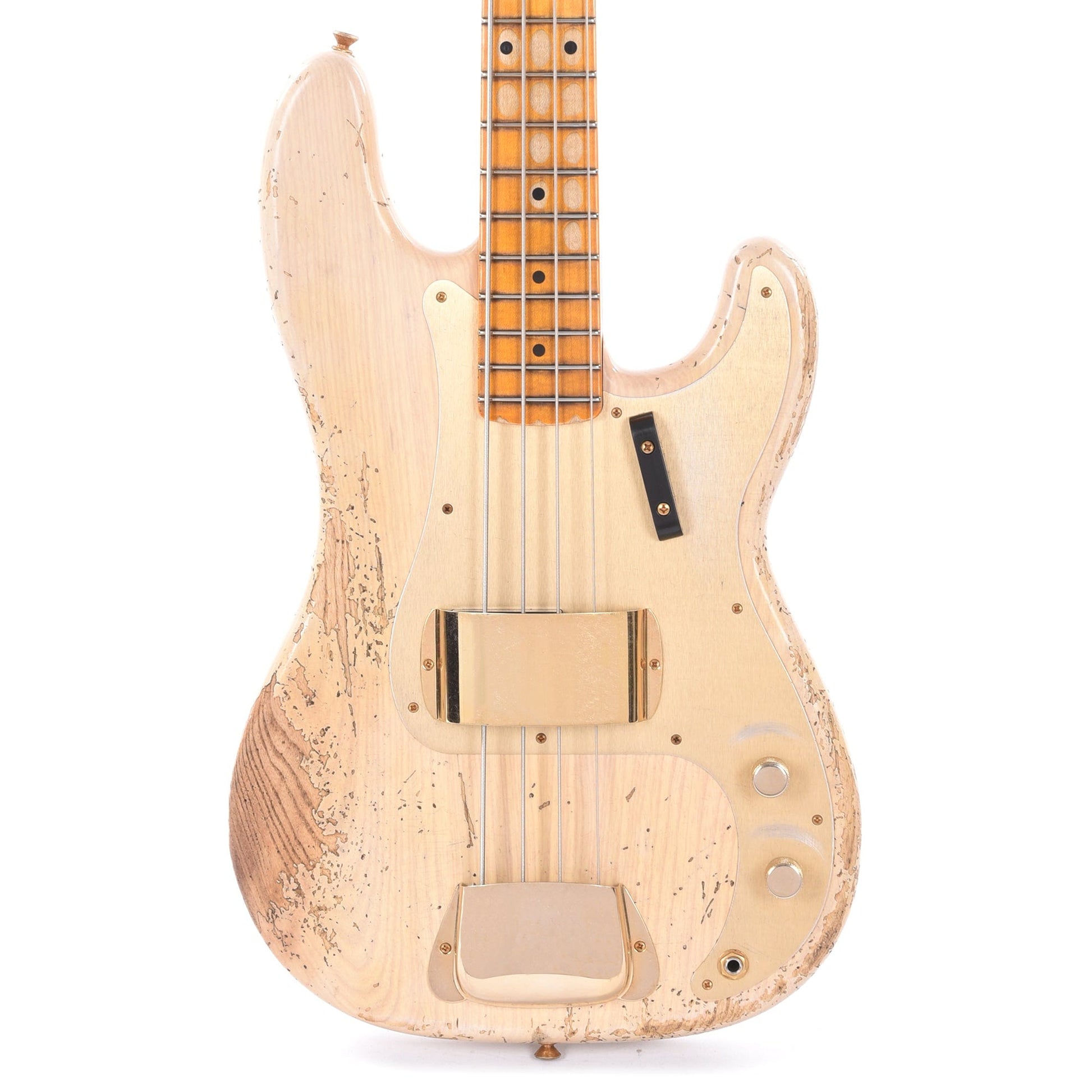 Fender Custom Shop 1957 Precision Bass Ash Heavy Relic Super Aged White Blonde w/Gold Hardware Bass Guitars / 4-String