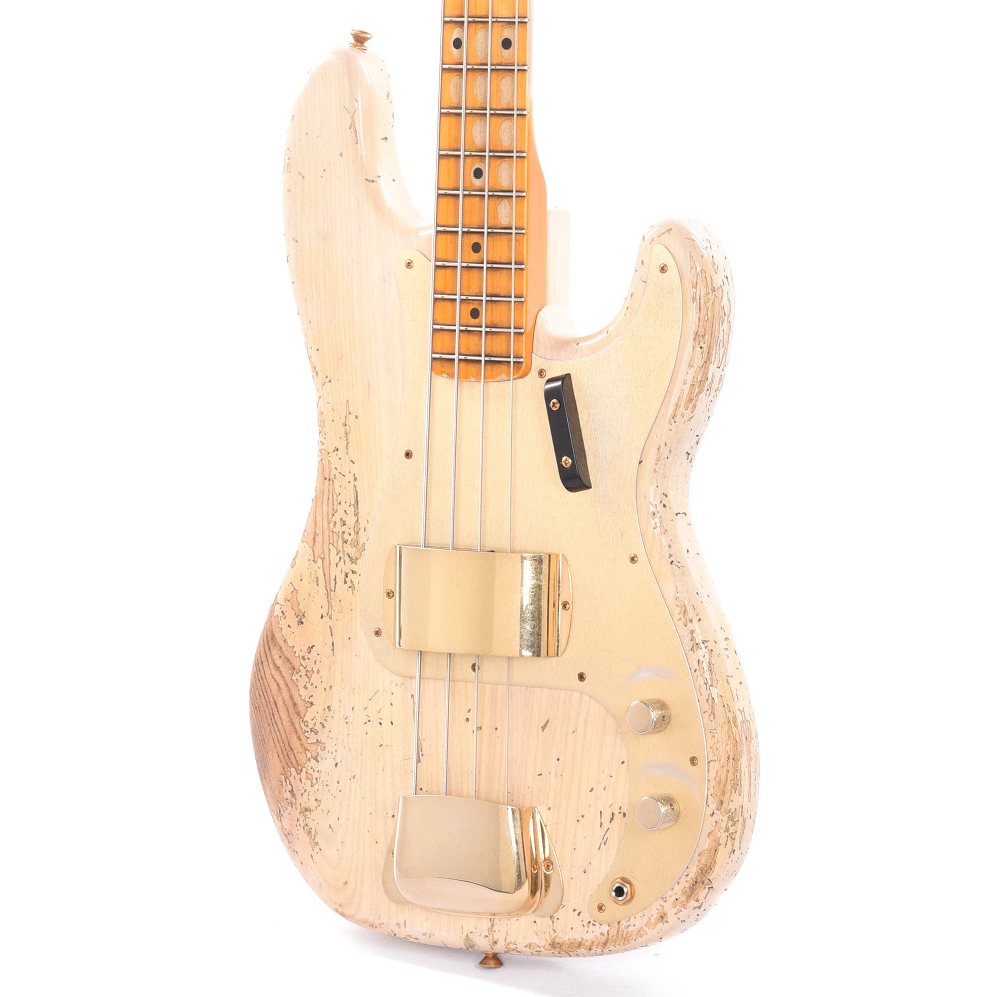 Fender Custom Shop 1957 Precision Bass Ash Heavy Relic Super Aged White Blonde w/Gold Hardware Bass Guitars / 4-String