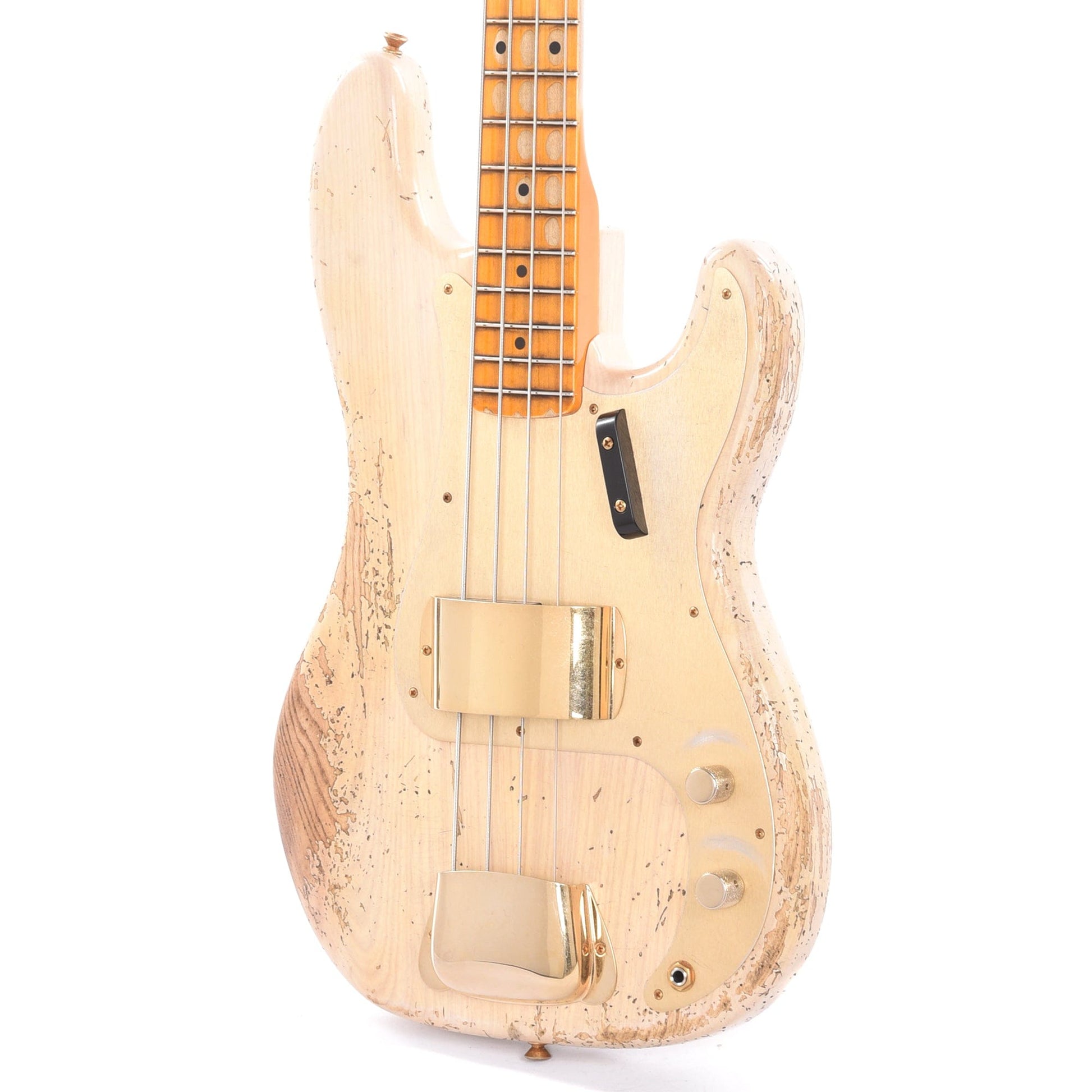 Fender Custom Shop 1957 Precision Bass Ash Heavy Relic Super Aged White Blonde w/Gold Hardware Bass Guitars / 4-String