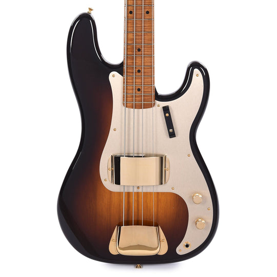 Fender Custom Shop 1957 Precision Bass Ash NOS Wide Fade Chocolate 2-Color Sunburst w/AAA Flame Neck & Gold Hardware Bass Guitars / 4-String