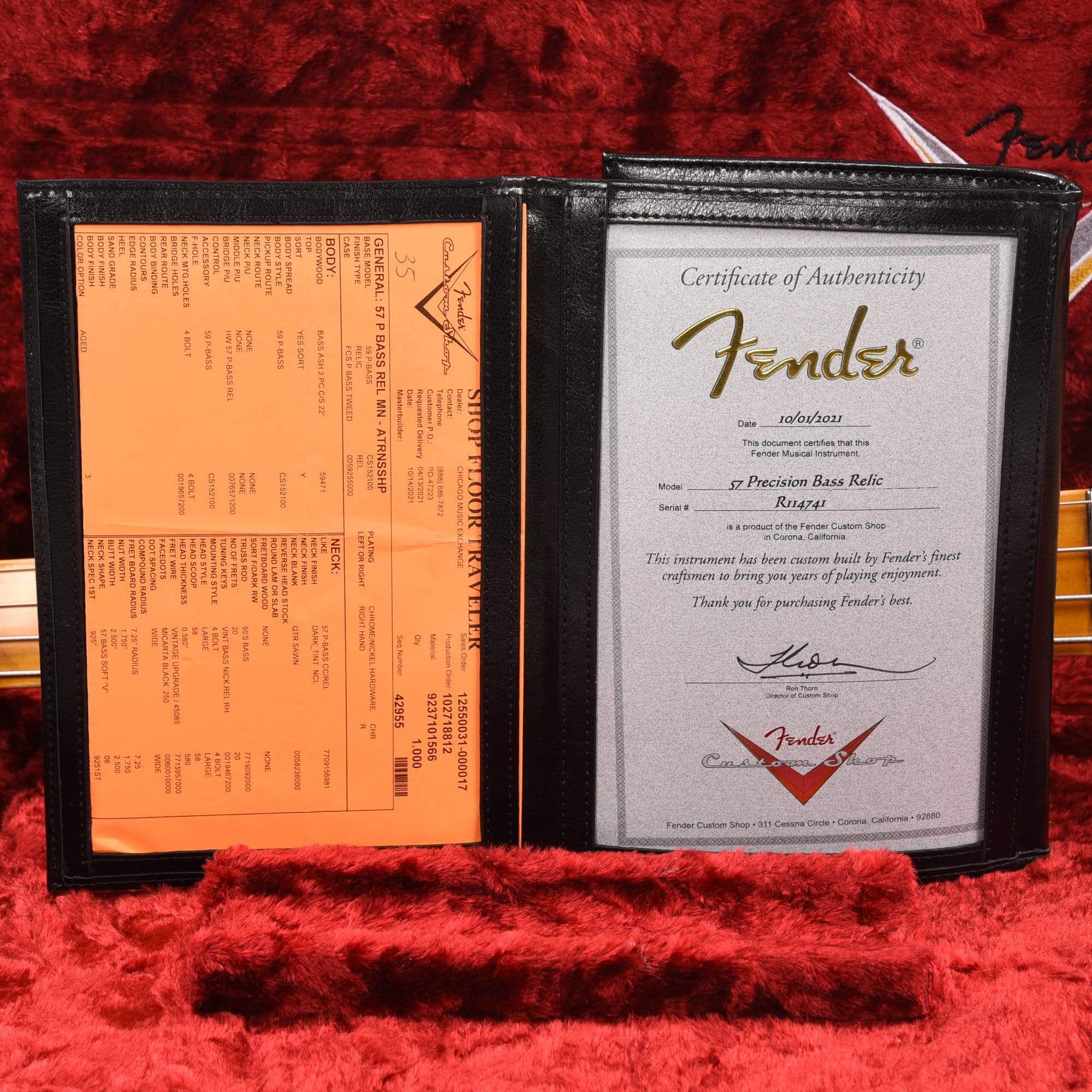 Fender Custom Shop 1957 Precision Bass Ash Relic Aged Trans Shell Pink Bass Guitars / 4-String