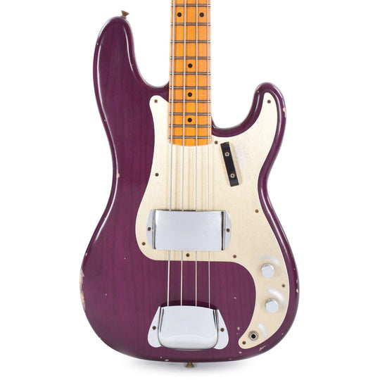 Fender Custom Shop 1957 Precision Bass Ash Relic Faded Trans Midnight Purple Bass Guitars / 4-String