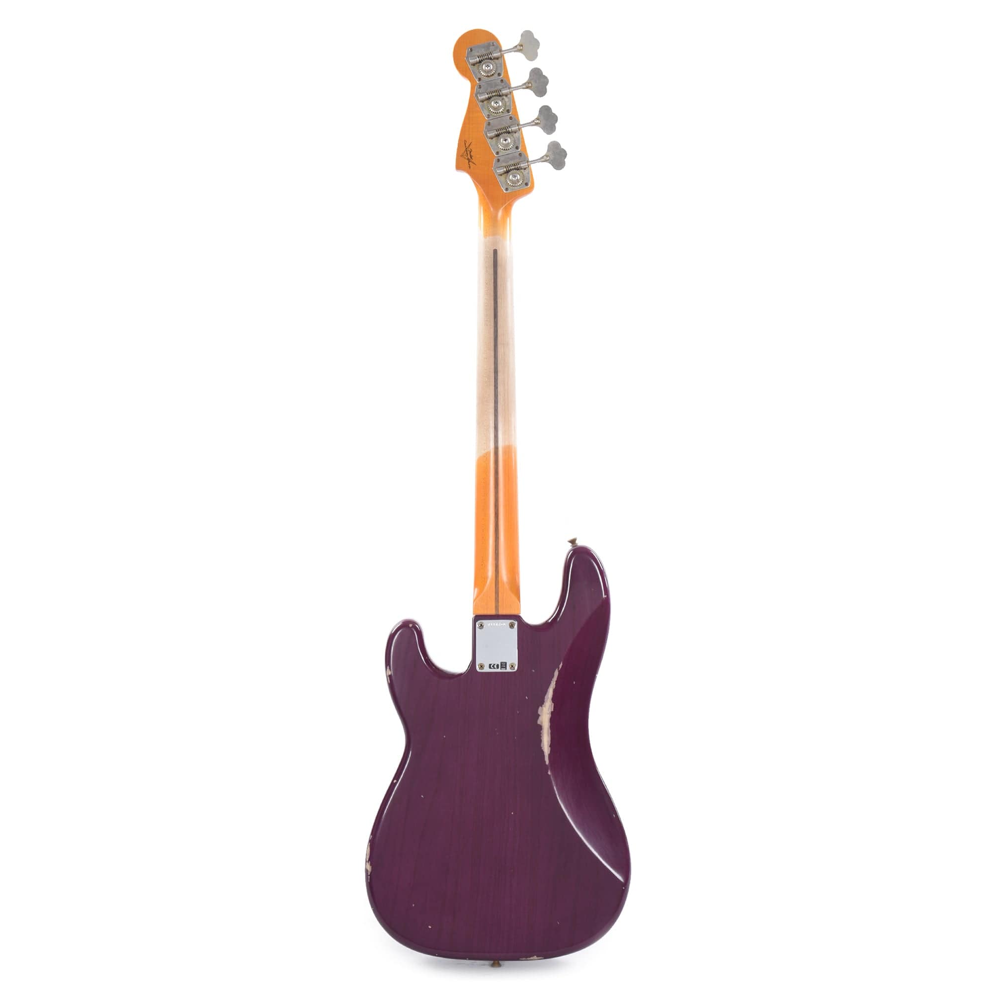 Fender Custom Shop 1957 Precision Bass Ash Relic Faded Trans Midnight Purple Bass Guitars / 4-String