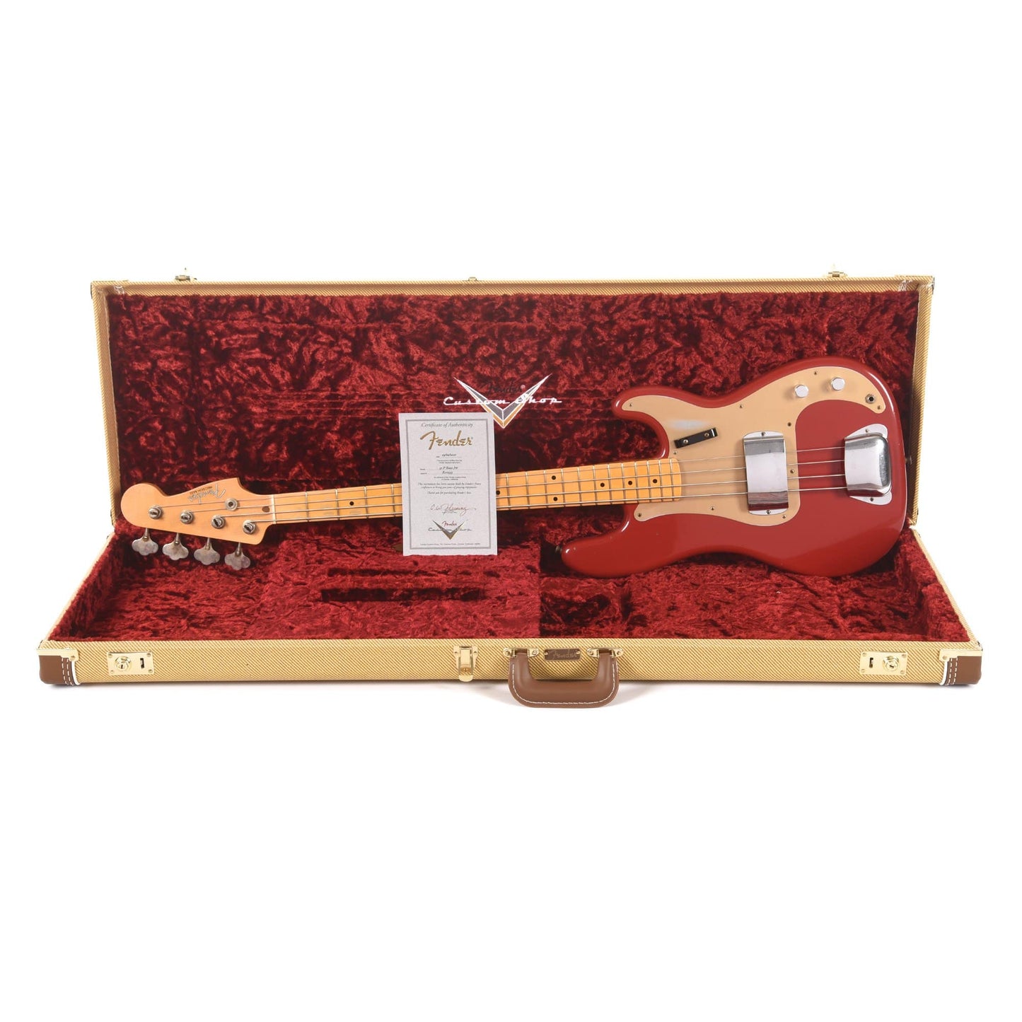 Fender Custom Shop 1957 Precision Bass "CME Spec" Journeyman Relic Aged Dakota Red Bass Guitars / 4-String