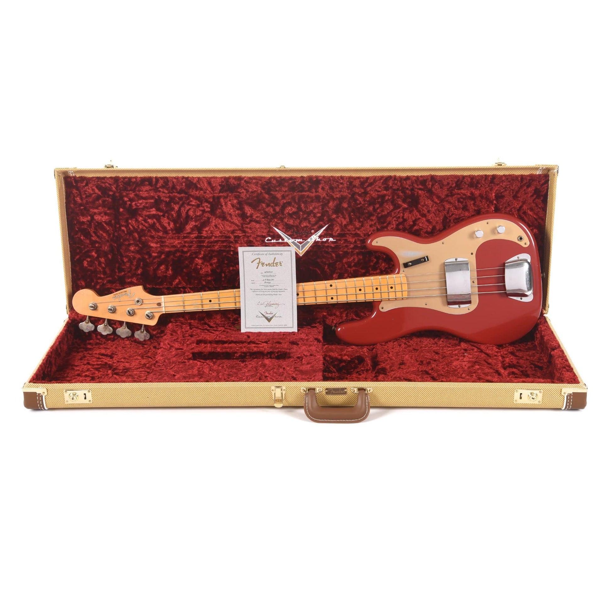 Fender Custom Shop 1957 Precision Bass "CME Spec" Journeyman Relic Aged Dakota Red Bass Guitars / 4-String