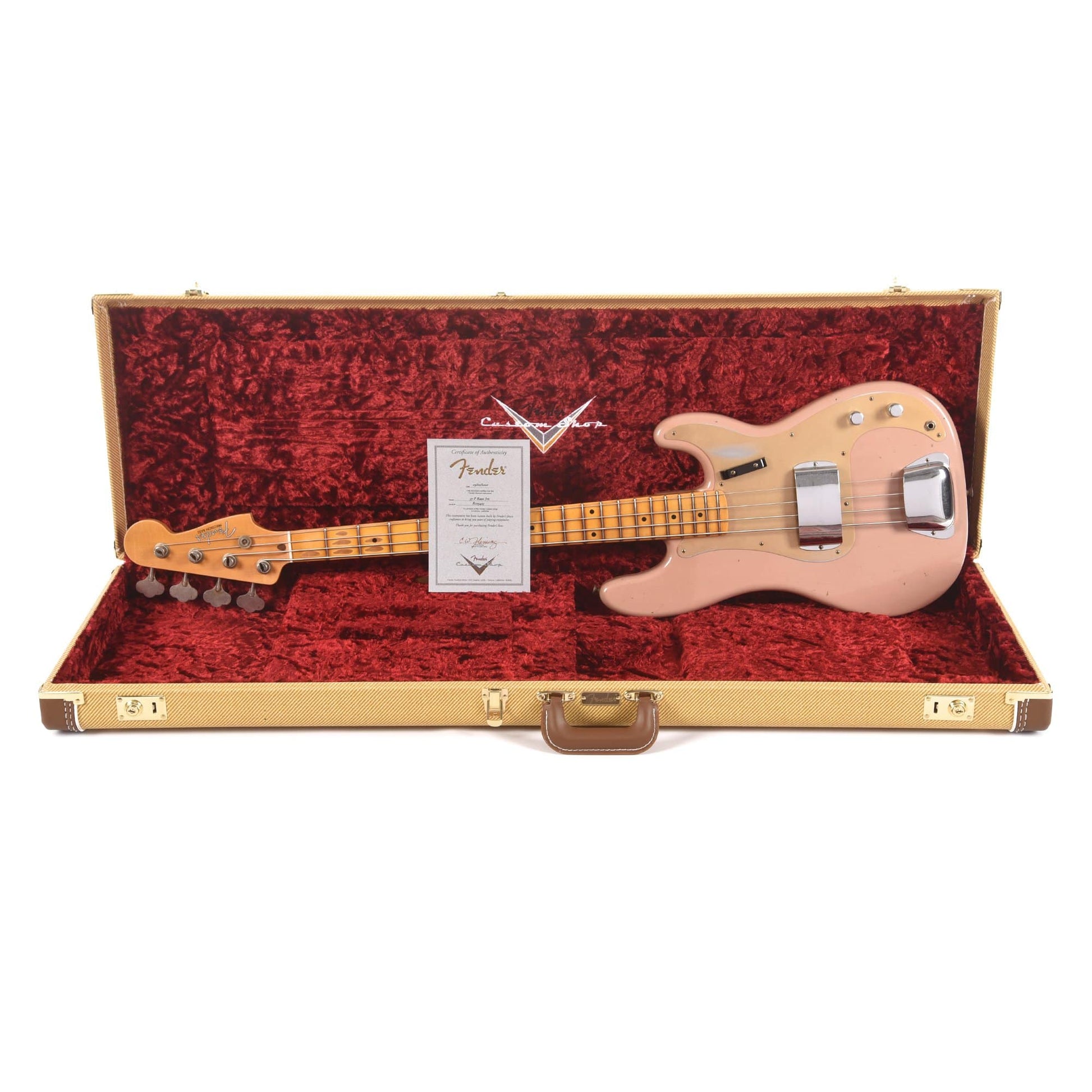 Fender Custom Shop 1957 Precision Bass "CME Spec" Journeyman Relic Dirty Shell Pink Bass Guitars / 4-String