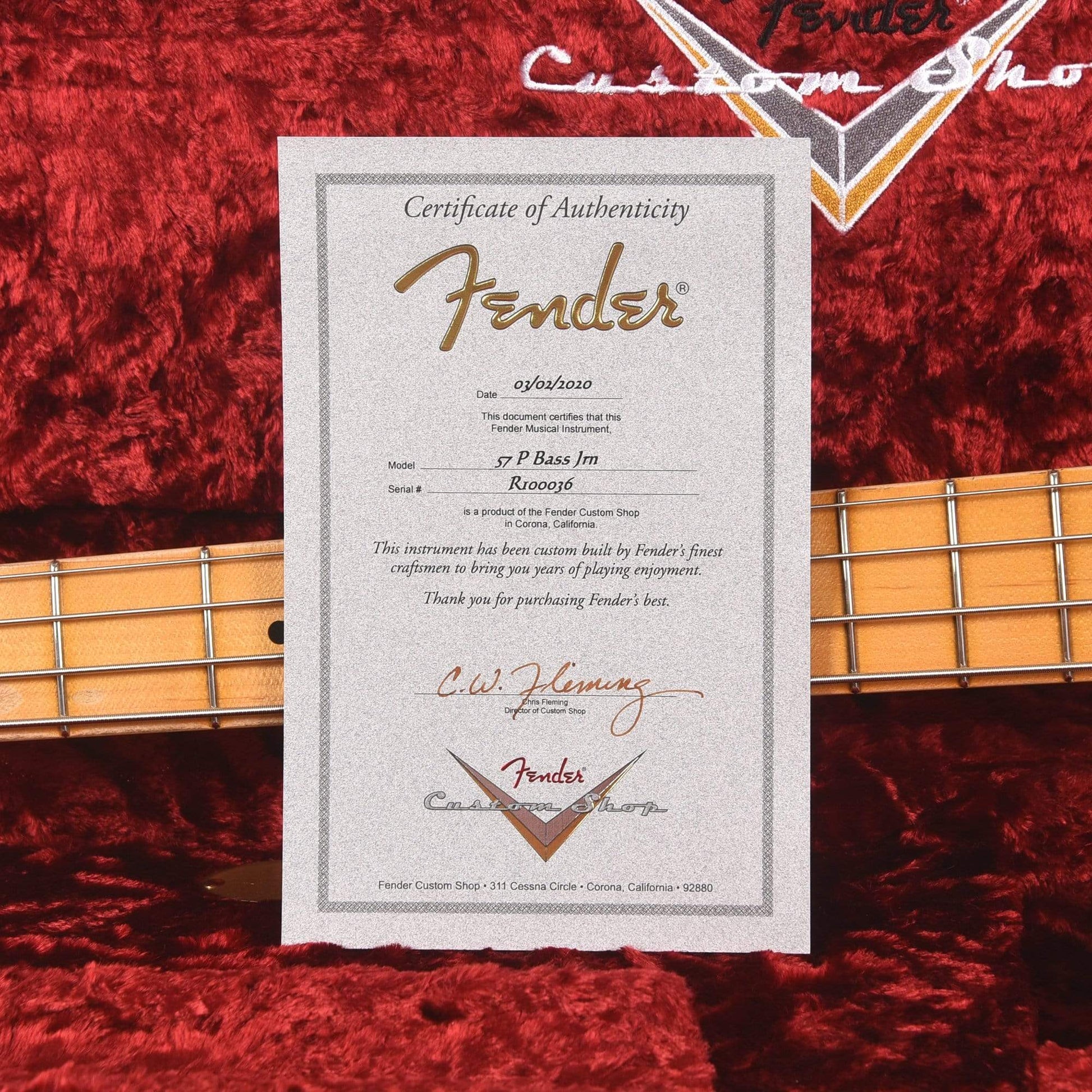 Fender Custom Shop 1957 Precision Bass "CME Spec" Journeyman Relic Mary Kaye White w/Gold Hardware Bass Guitars / 4-String