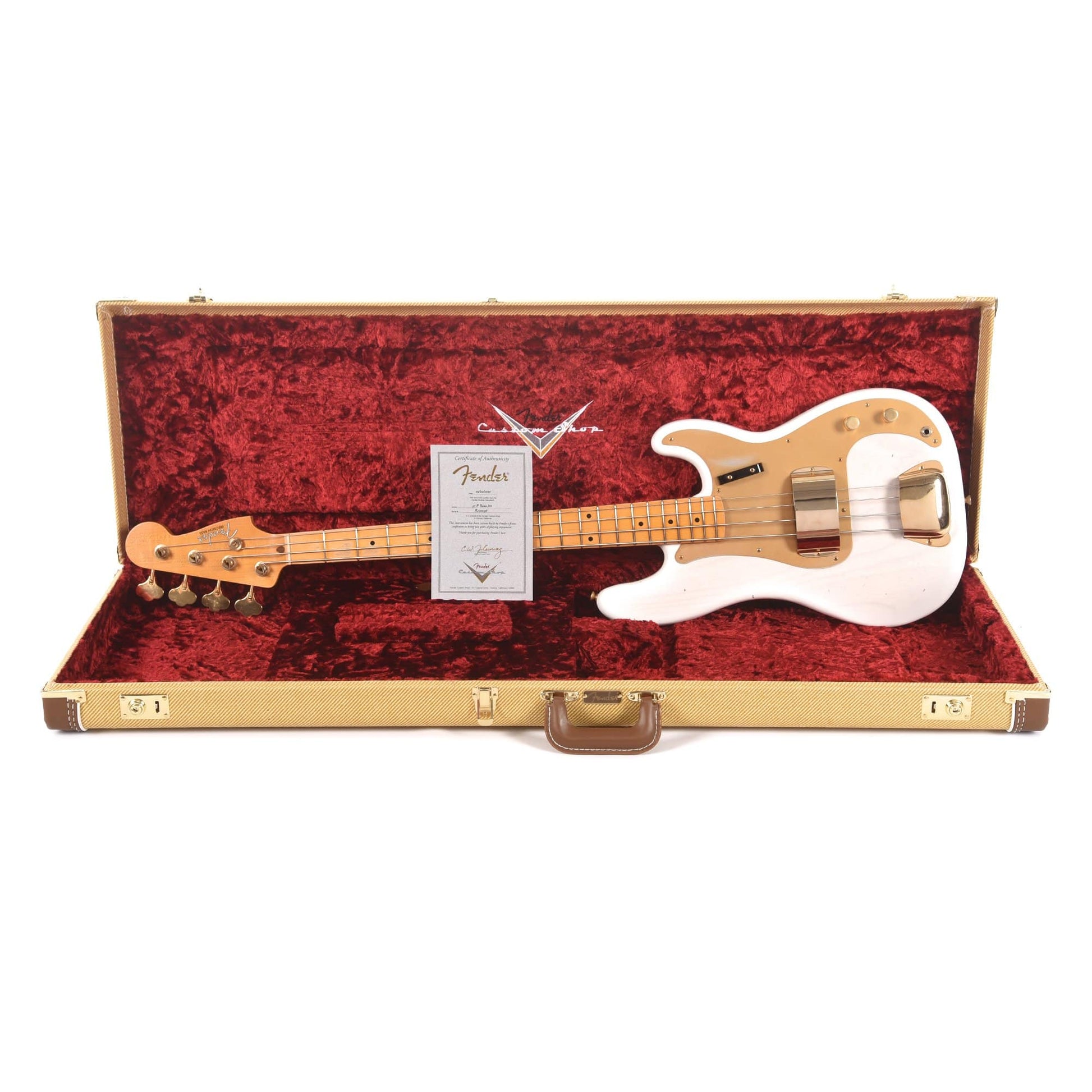 Fender Custom Shop 1957 Precision Bass "CME Spec" Journeyman Relic Mary Kaye White w/Gold Hardware Bass Guitars / 4-String