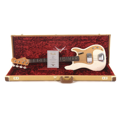 Fender Custom Shop 1959 Precision Bass "CME Spec" Journeyman Relic Super Aged Olympic White Bass Guitars / 4-String