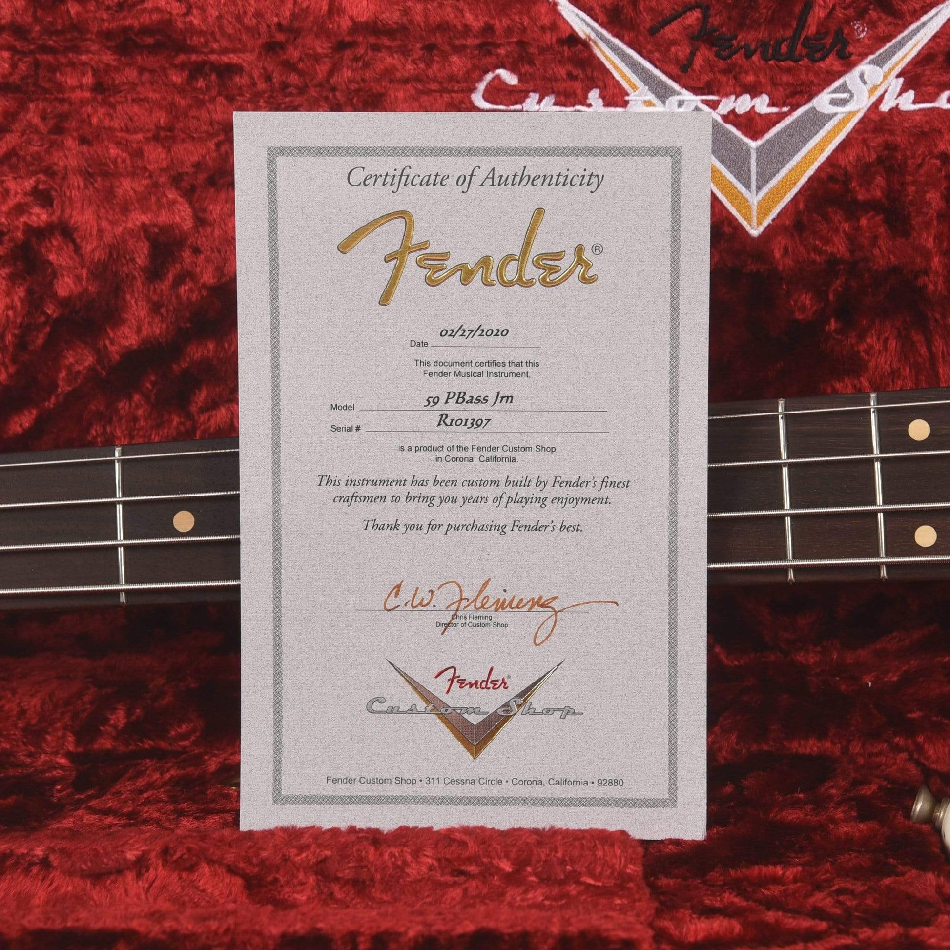 Fender Custom Shop 1959 Precision Bass "CME Spec" Journeyman Relic Super Aged Olympic White Bass Guitars / 4-String
