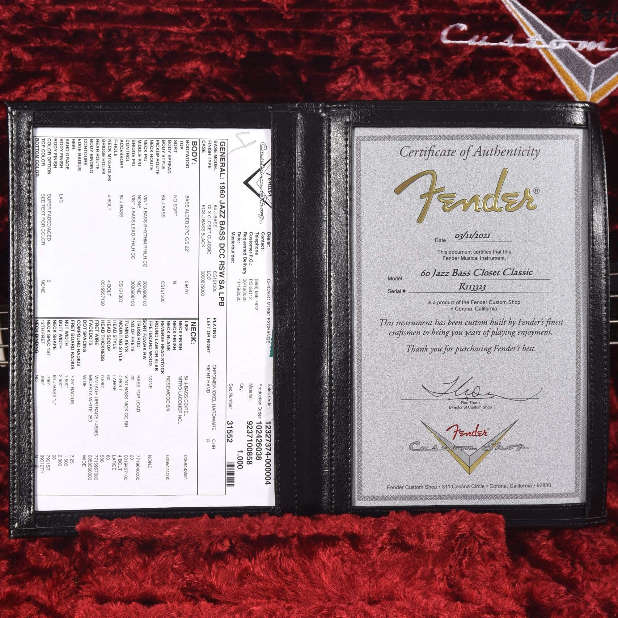 Fender Custom Shop 1960 Jazz Bass 