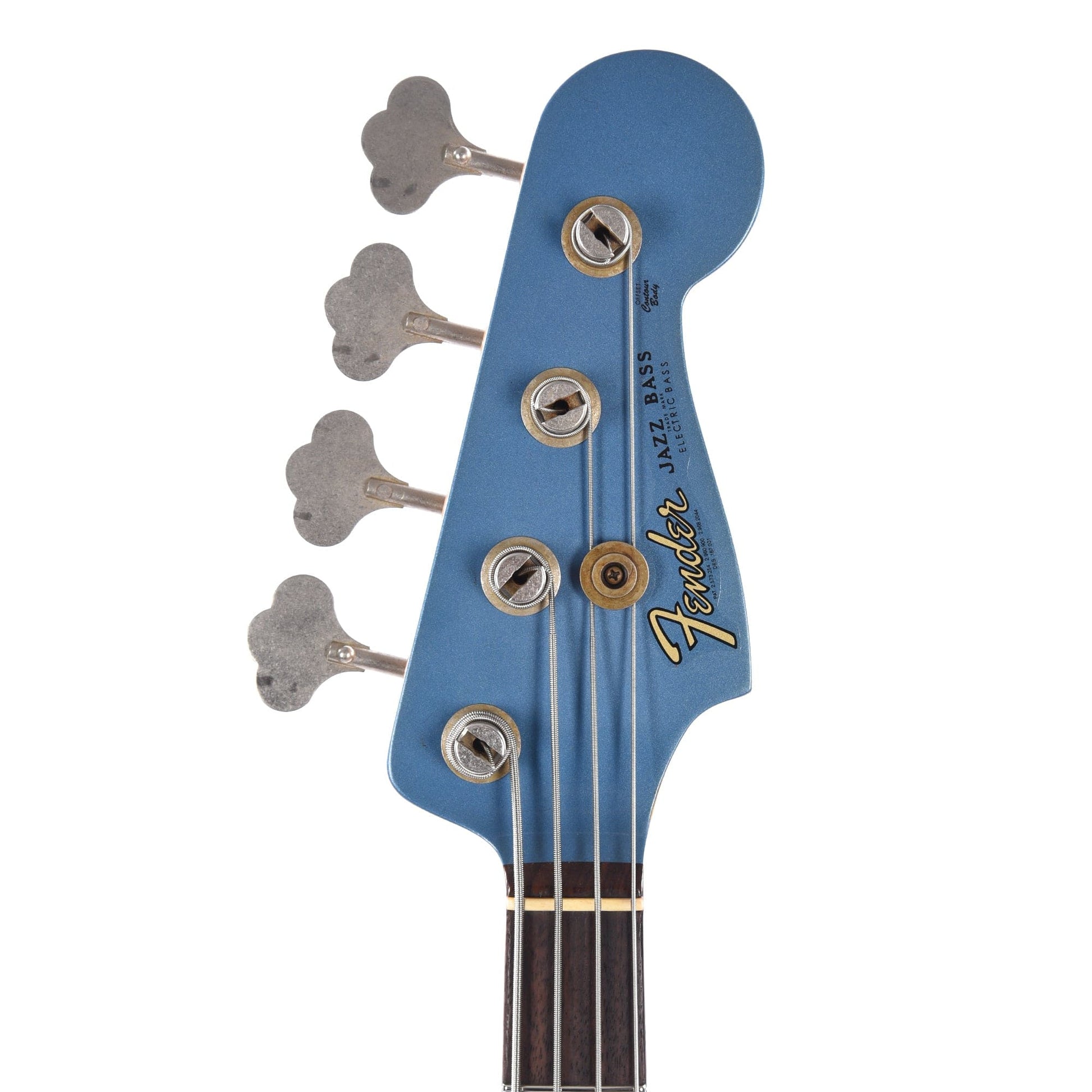 Fender Custom Shop 1960 Jazz Bass "CME Spec" Journeyman Aged Lake Placid Blue w/Painted Headcap Bass Guitars / 4-String