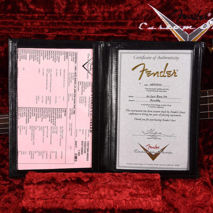 Fender Custom Shop 1960 Jazz Bass "CME Spec" Journeyman Daphne Blue w/Painted Headcap & Gold Hardware LEFTY Bass Guitars / 4-String