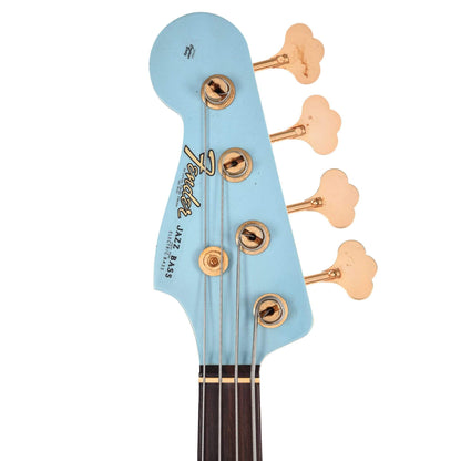 Fender Custom Shop 1960 Jazz Bass "CME Spec" Journeyman Daphne Blue w/Painted Headcap & Gold Hardware LEFTY Bass Guitars / 4-String