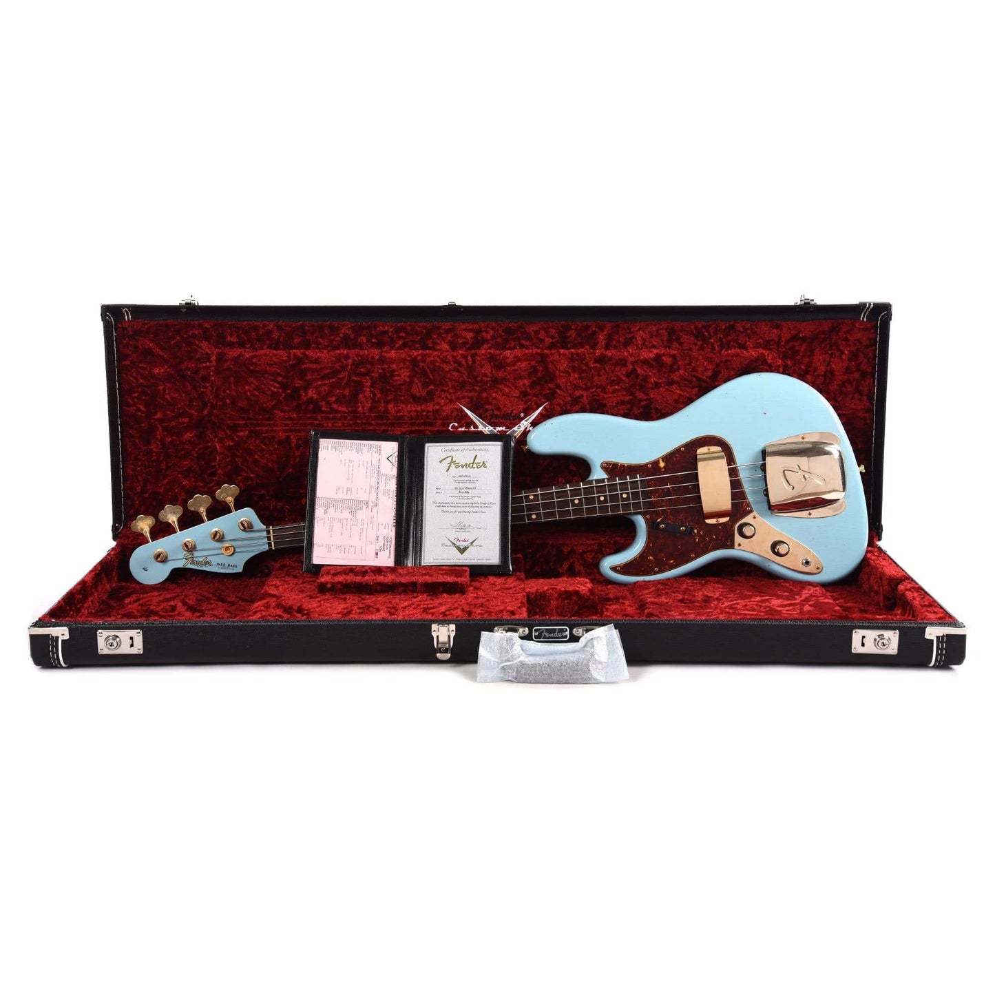 Fender Custom Shop 1960 Jazz Bass "CME Spec" Journeyman Daphne Blue w/Painted Headcap & Gold Hardware LEFTY Bass Guitars / 4-String