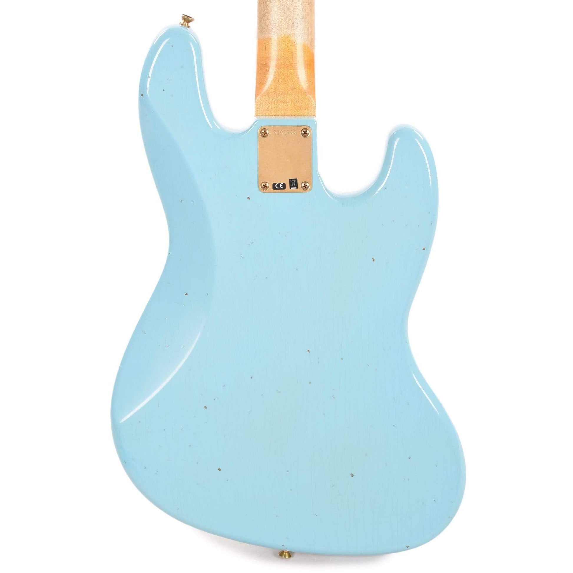 Fender Custom Shop 1960 Jazz Bass "CME Spec" Journeyman Daphne Blue w/Painted Headcap & Gold Hardware LEFTY Bass Guitars / 4-String