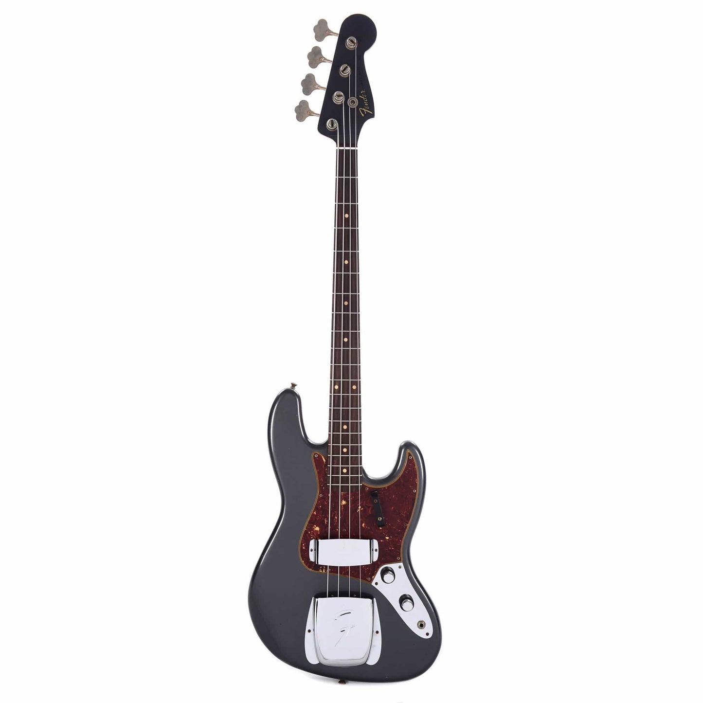 Fender Custom Shop 1960 Jazz Bass "CME Spec" Journeyman Relic Aged Charcoal Frost Metallic w/Painted Headcap Bass Guitars / 4-String