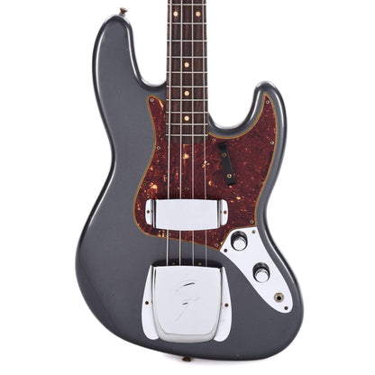 Fender Custom Shop 1960 Jazz Bass "CME Spec" Journeyman Relic Aged Charcoal Frost Metallic w/Painted Headcap Bass Guitars / 4-String