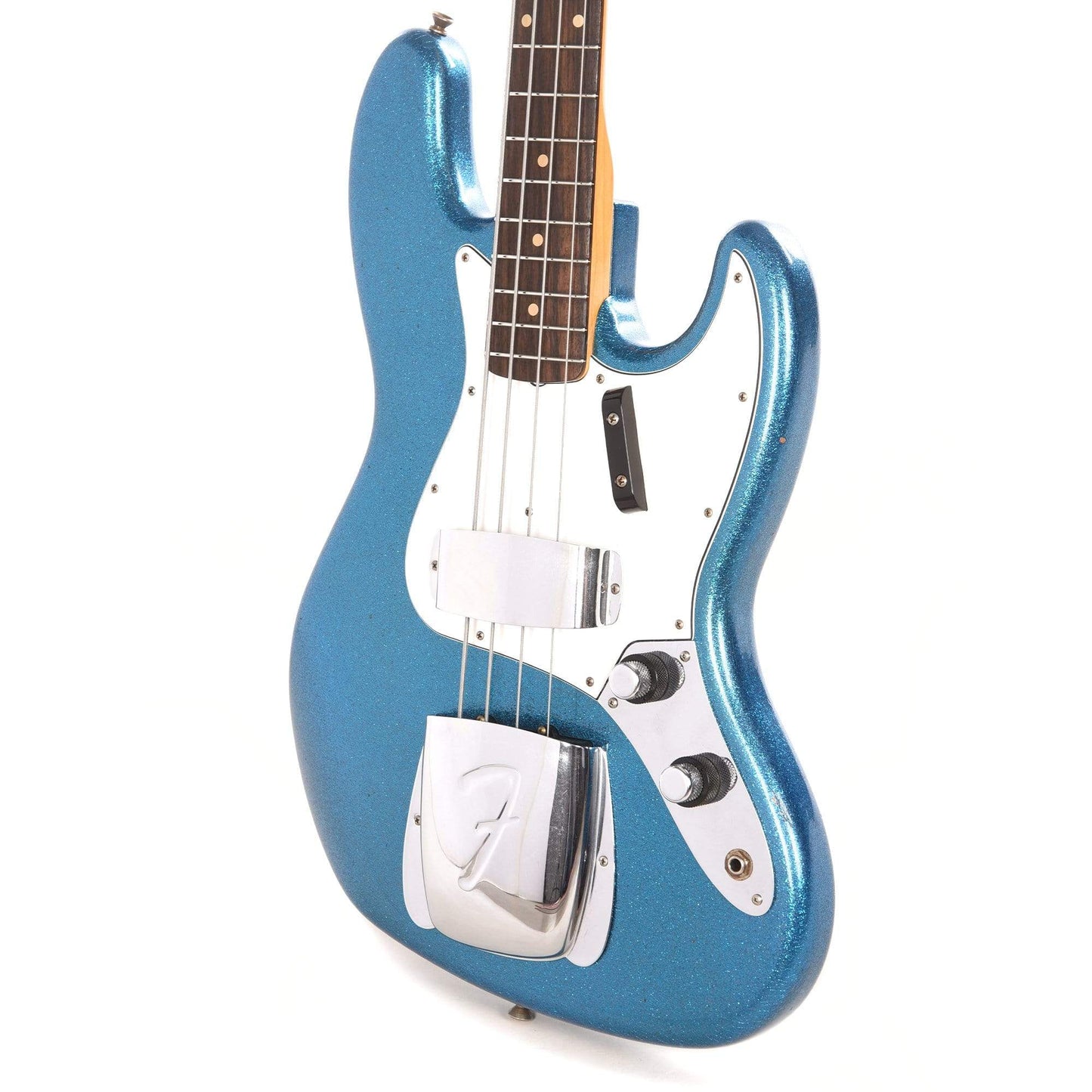 Fender Custom Shop 1960 Jazz Bass "CME Spec" Journeyman Relic Super Aged Blue Sparkle w/Painted Headcap & 3-Ply Parchment Pickguard Bass Guitars / 4-String