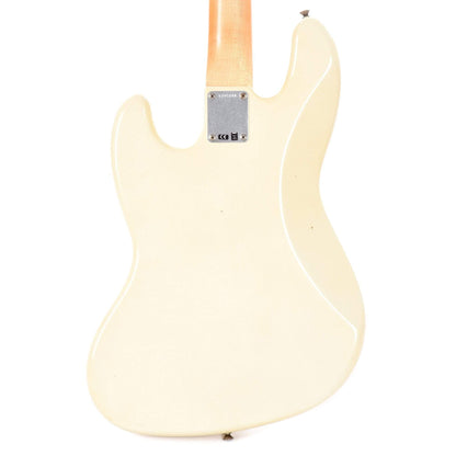Fender Custom Shop 1960 Jazz Bass "CME Spec" Journeyman Relic Super Aged Olympic White w/Painted Headcap Bass Guitars / 4-String