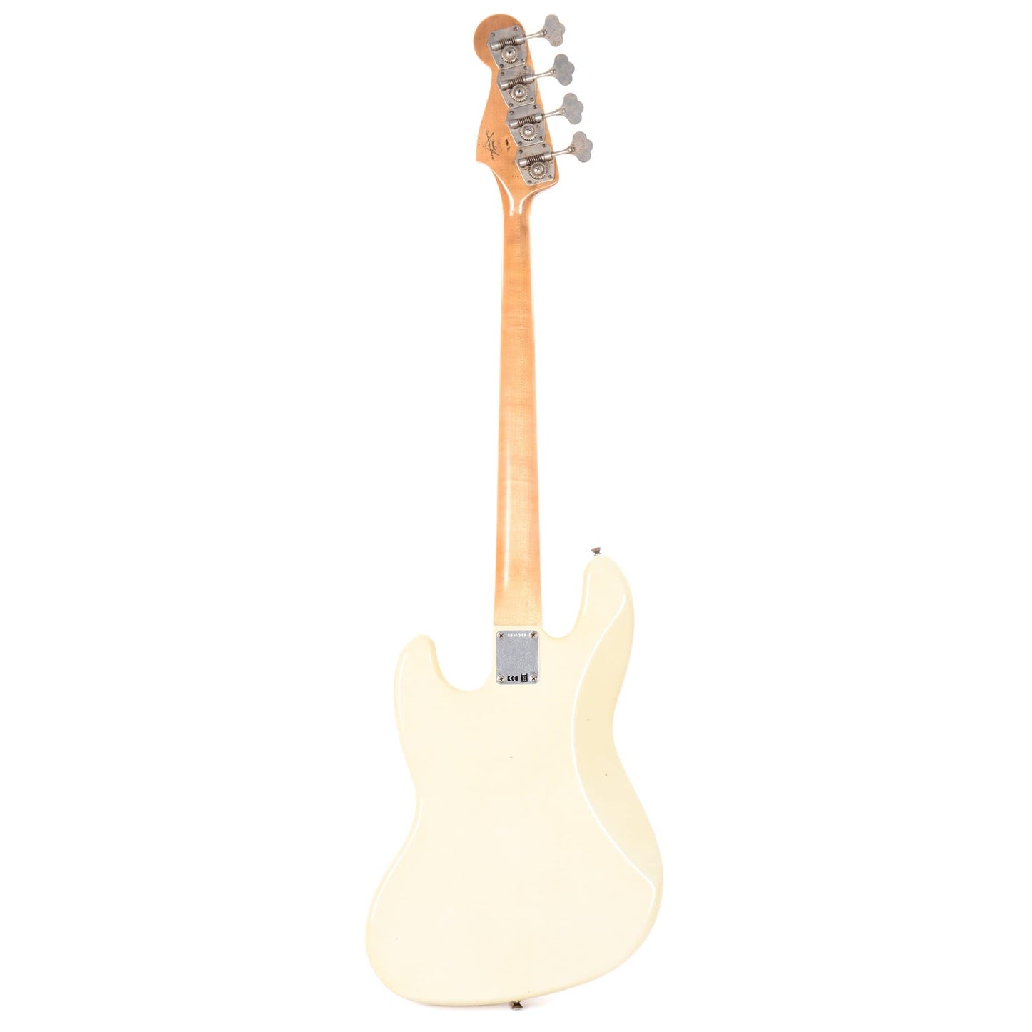 Fender Custom Shop 1960 Jazz Bass "CME Spec" Journeyman Relic Super Aged Olympic White w/Painted Headcap Bass Guitars / 4-String