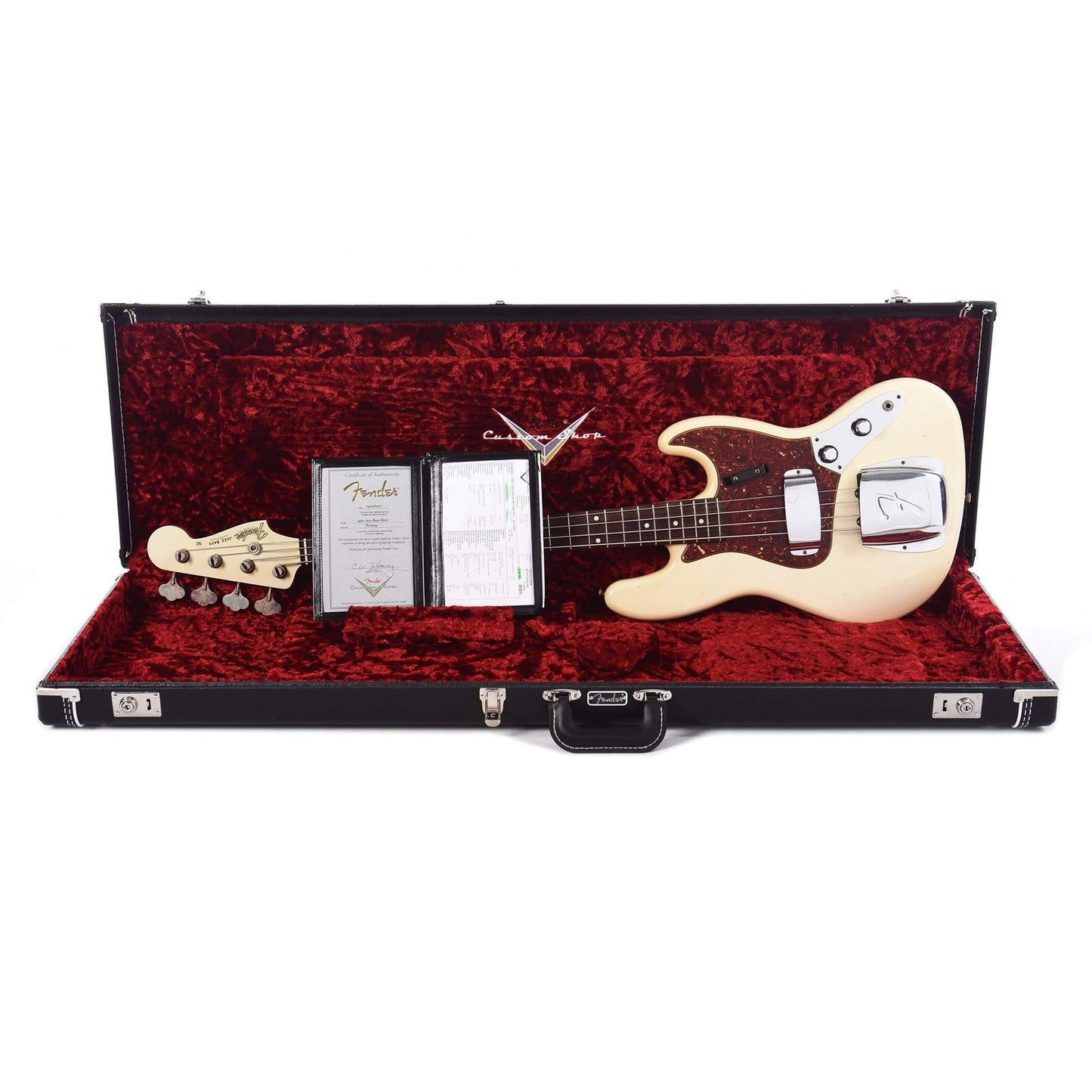 Fender Custom Shop 1960 Jazz Bass "CME Spec" Journeyman Relic Super Aged Olympic White w/Painted Headcap Bass Guitars / 4-String