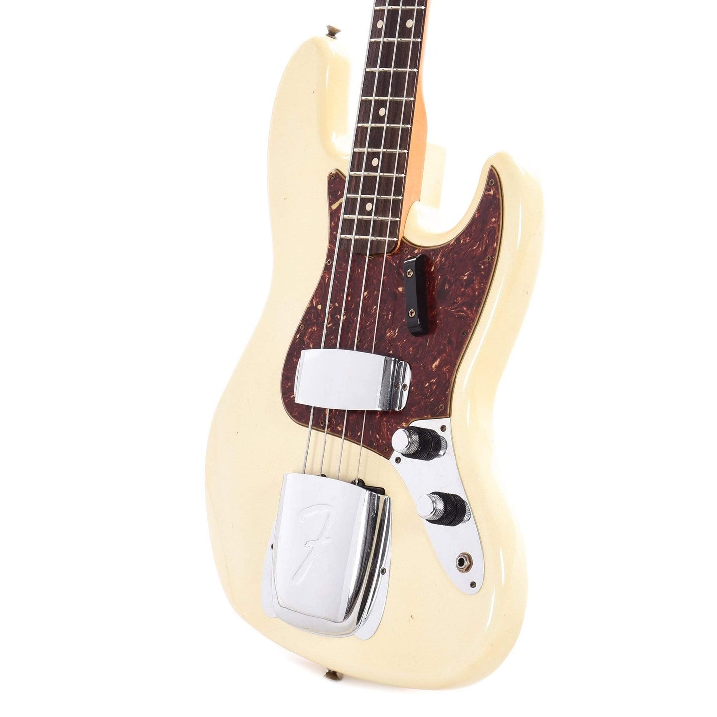 Fender Custom Shop 1960 Jazz Bass "CME Spec" Journeyman Relic Super Aged Olympic White w/Painted Headcap Bass Guitars / 4-String