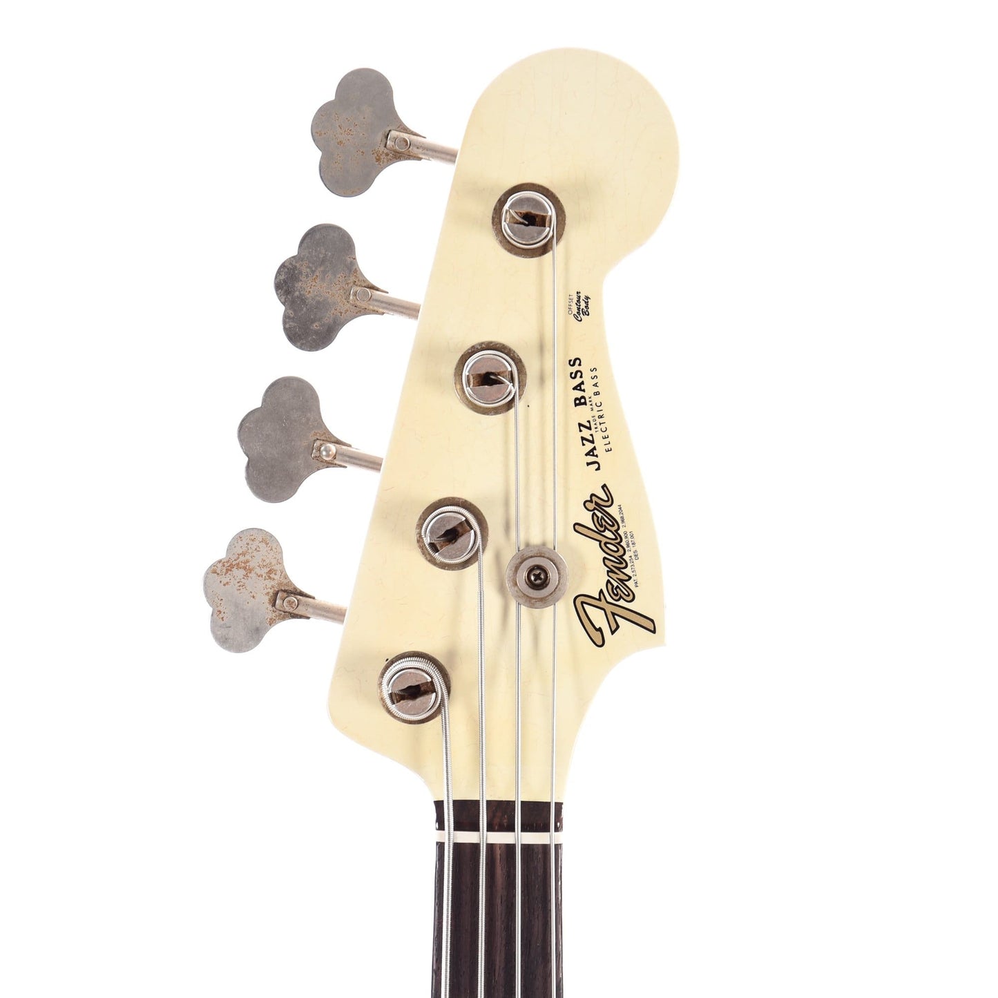 Fender Custom Shop 1960 Jazz Bass "CME Spec" Journeyman Relic Super Aged Olympic White w/Painted Headcap Bass Guitars / 4-String