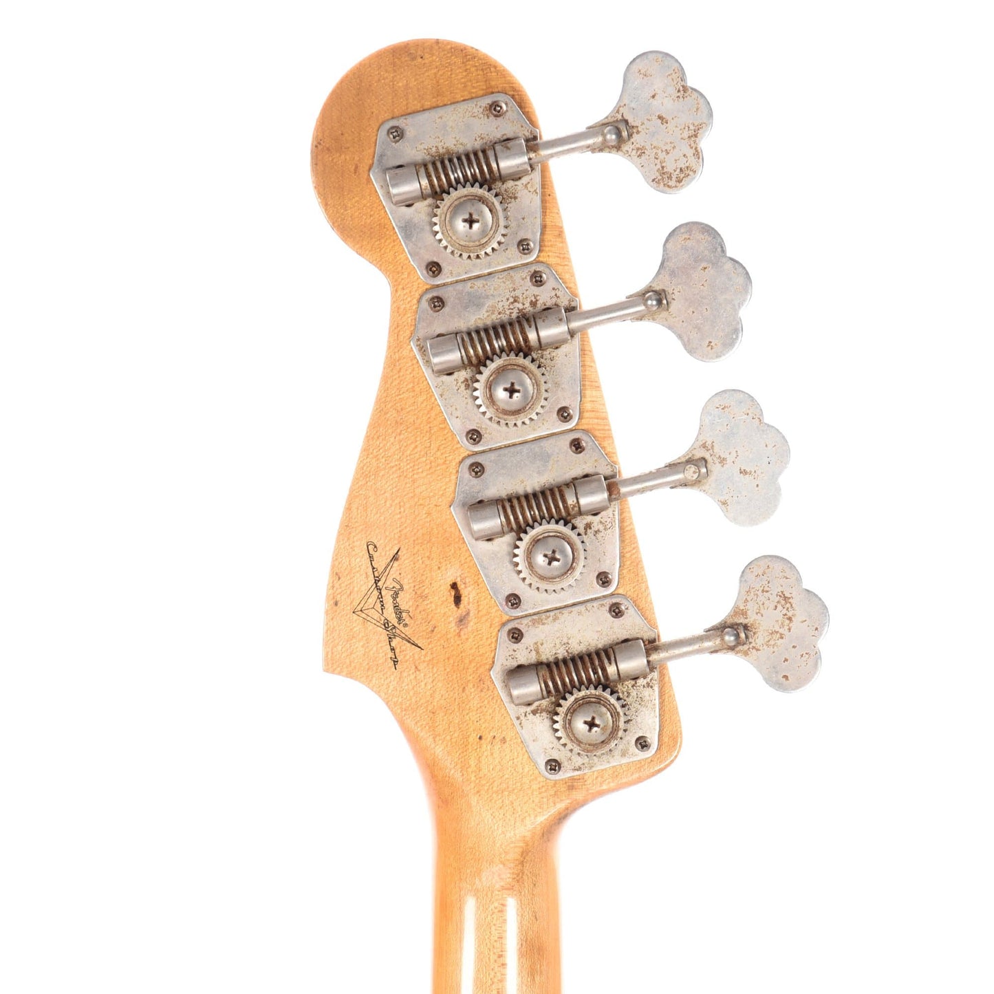 Fender Custom Shop 1960 Jazz Bass "CME Spec" Journeyman Relic Super Aged Olympic White w/Painted Headcap Bass Guitars / 4-String